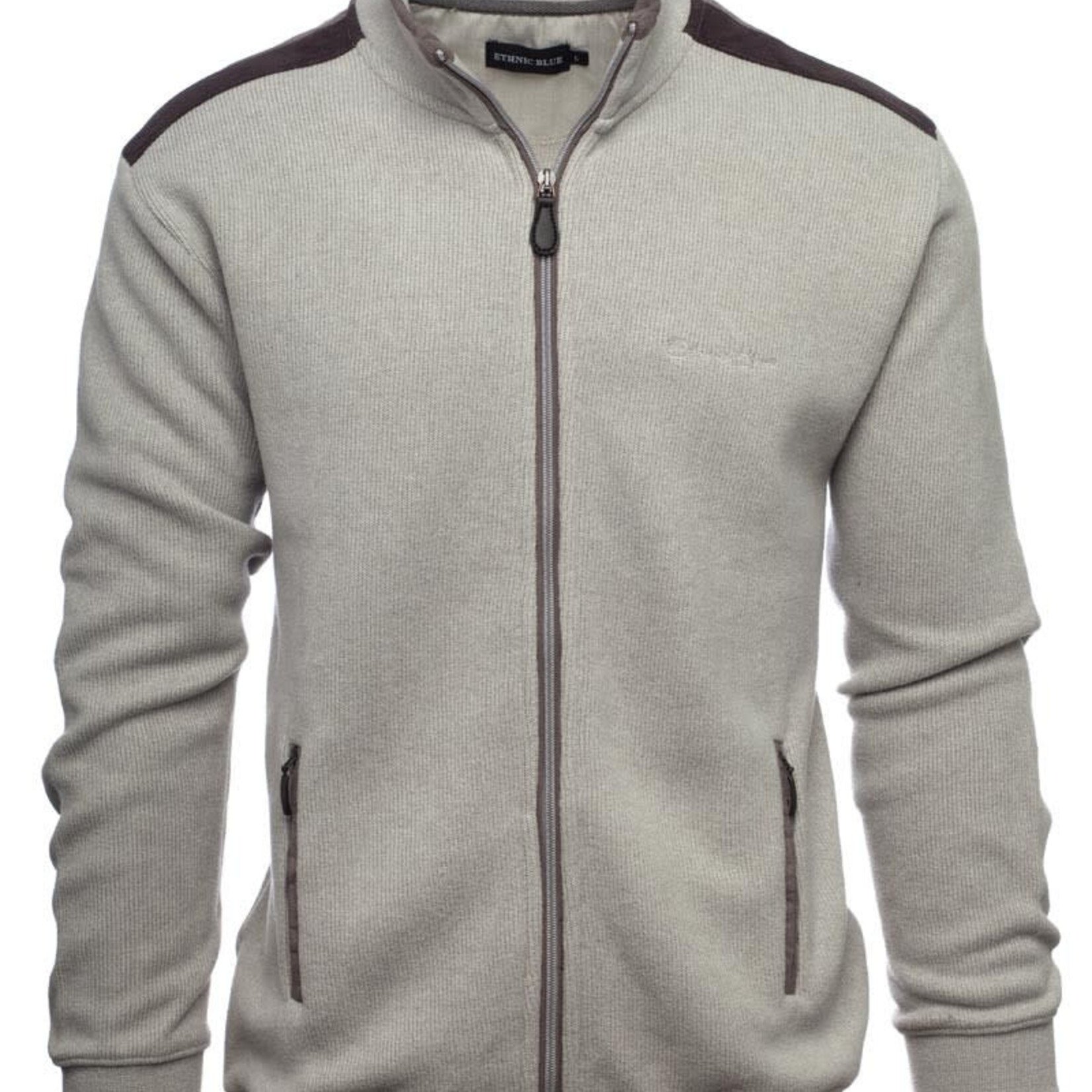 Ethnic Blue FULL ZIP SOFT TOUCH JACKET | Grey