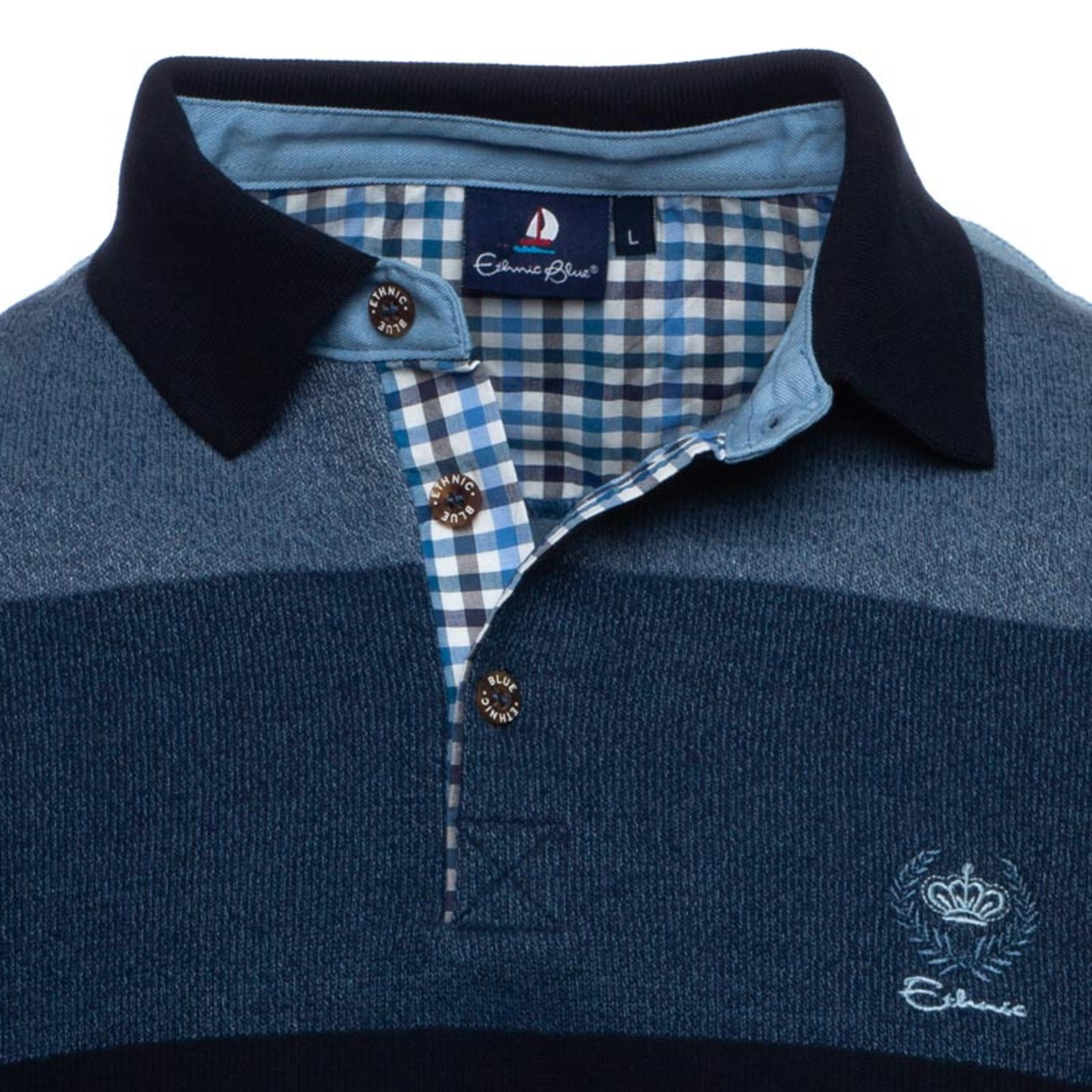 Ethnic Blue SOFT TOUCH STRIPED POLO | Navy / Denim / Sky / Blue