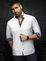 Au Noir Au Noir - LANZANI | L/S Shirt Wht Tobacco