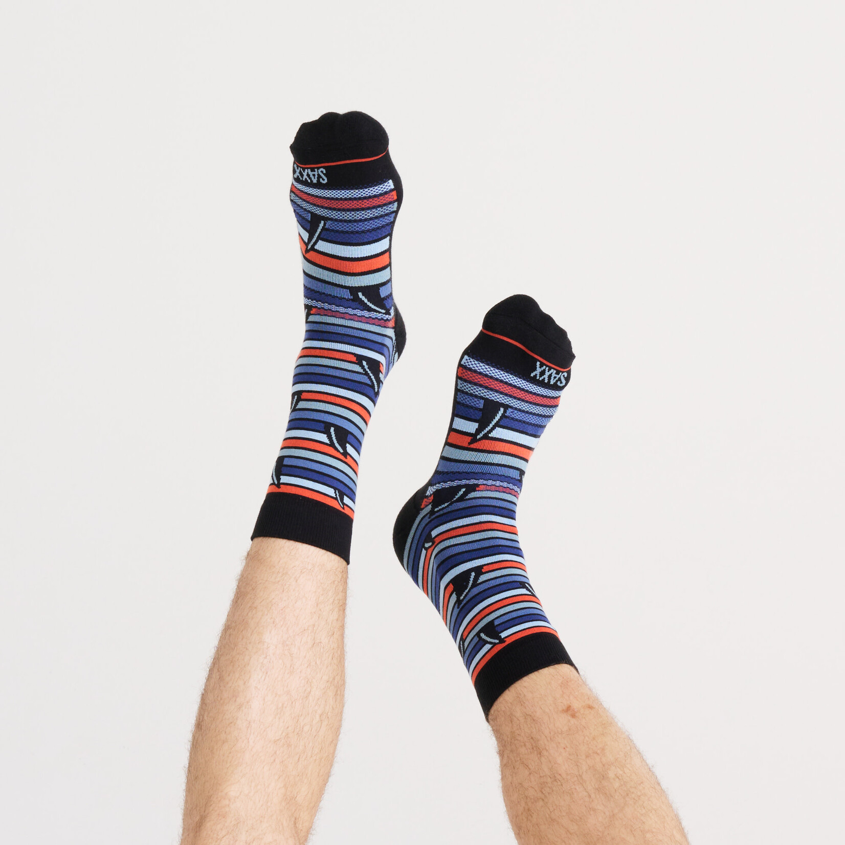 SAXX WHOLE PACKAGE CREW SOCK | Fins, Blue Multi