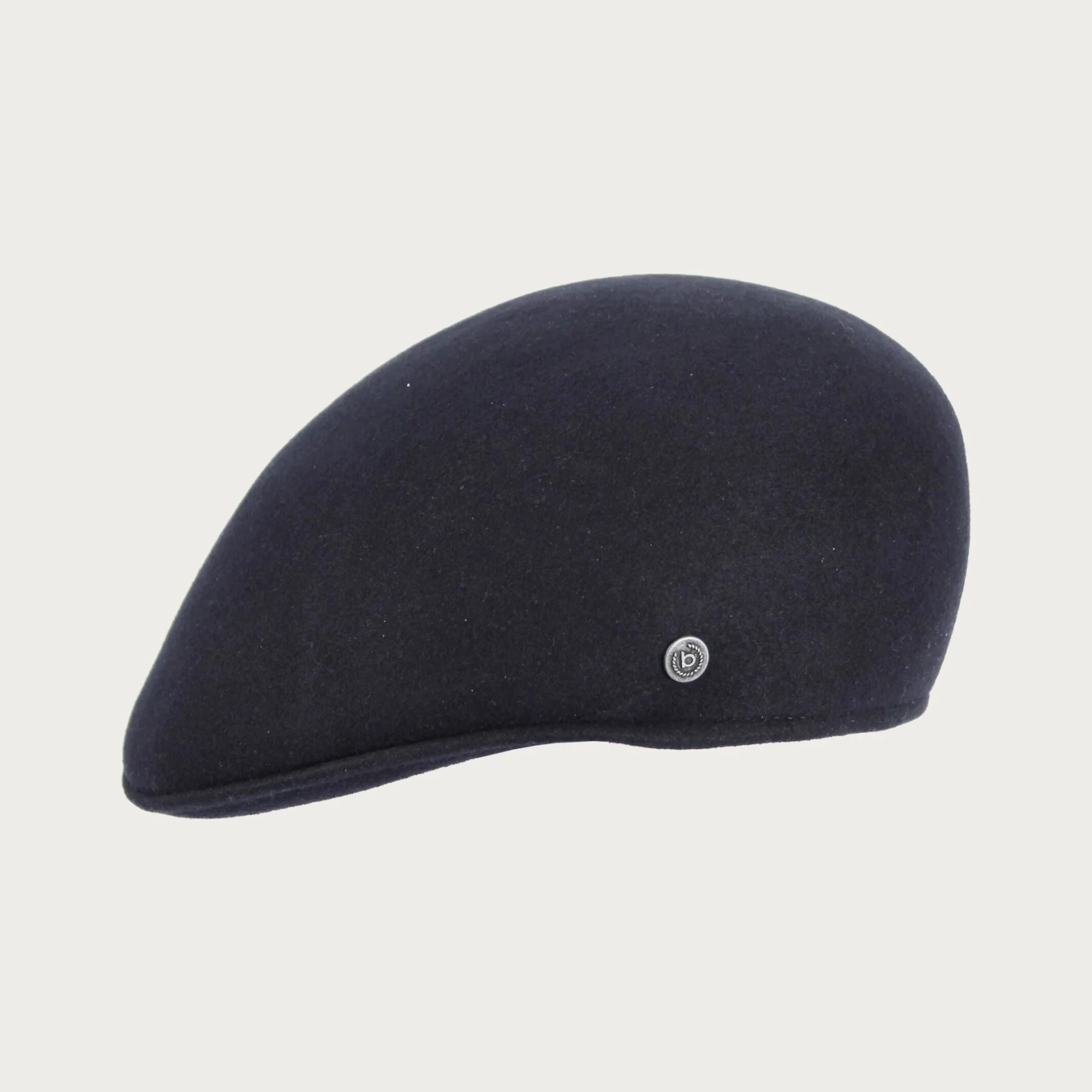 Bugatti BUGATTI PURE WOOL PEAKED FLAT CAP | Denim