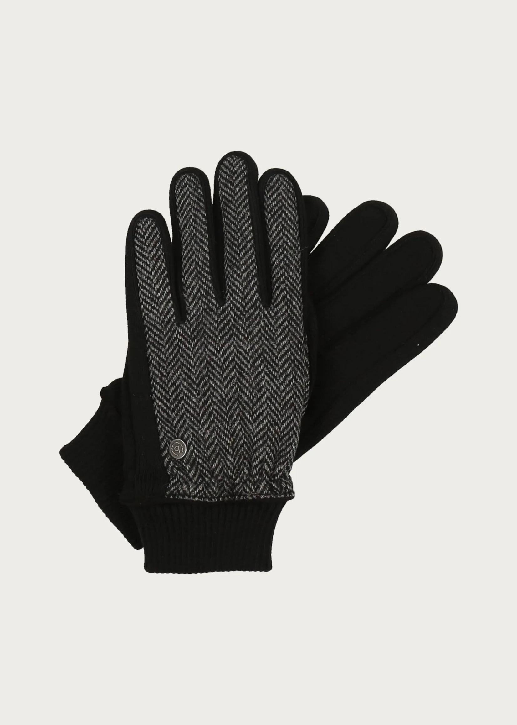 Bugatti BUGATTI GLOVES IN HERRINGBONE DESIGN