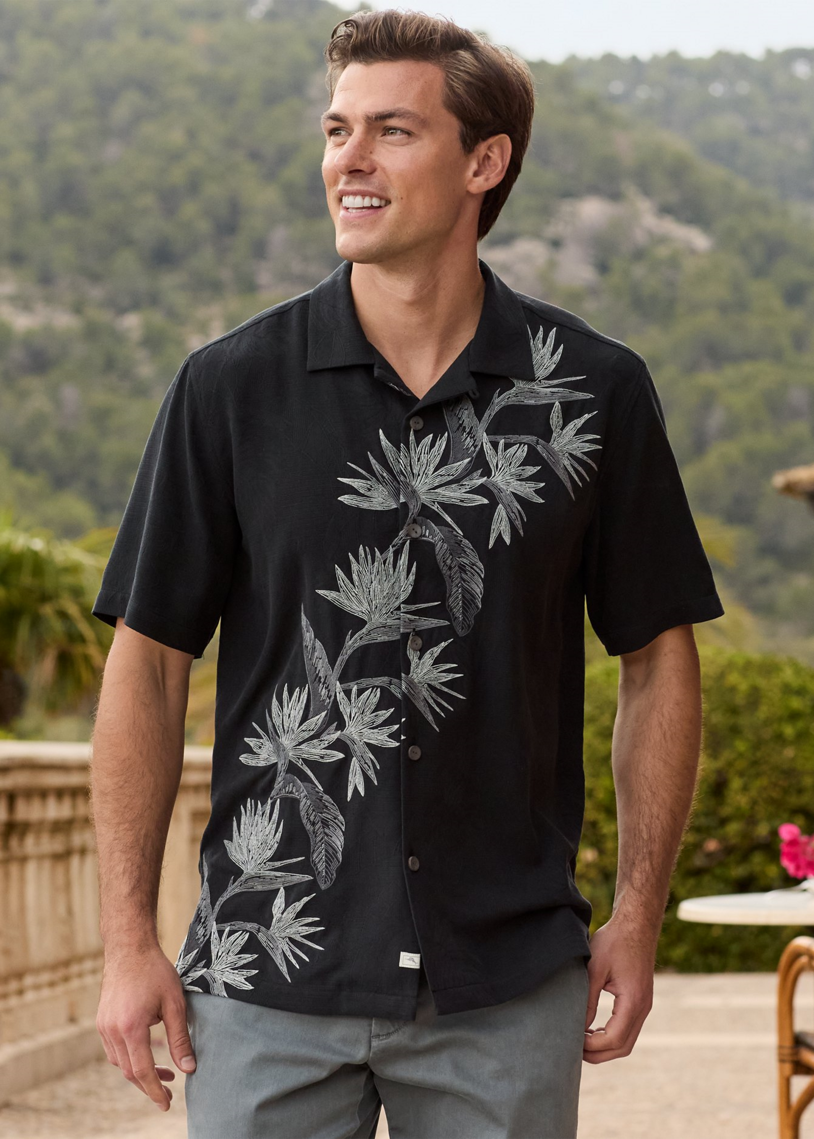 Tommy Bahama Across Paradise Silk Camp Shirt