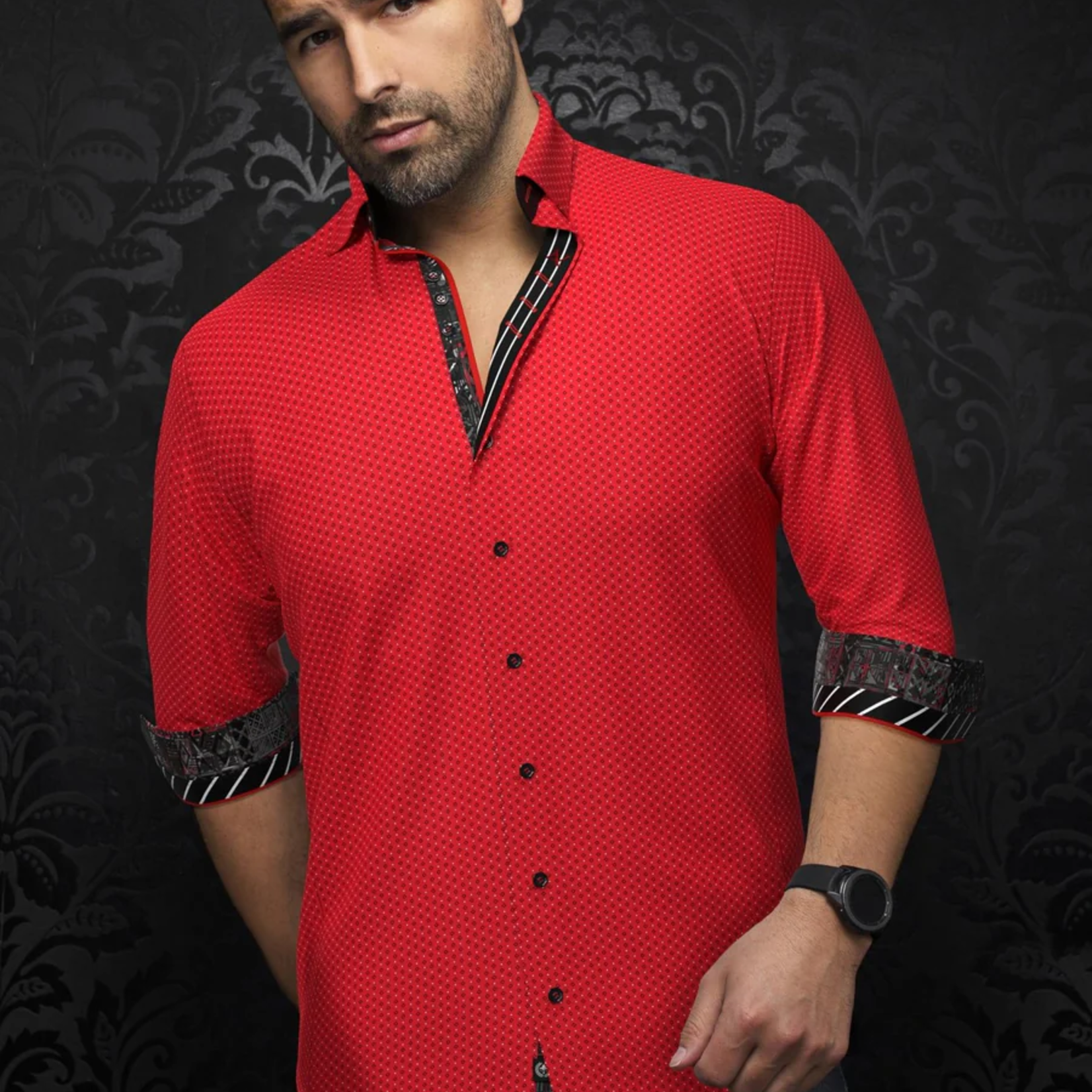 Au Noir BALLERINI Long Sleeve Sport Short| Red
