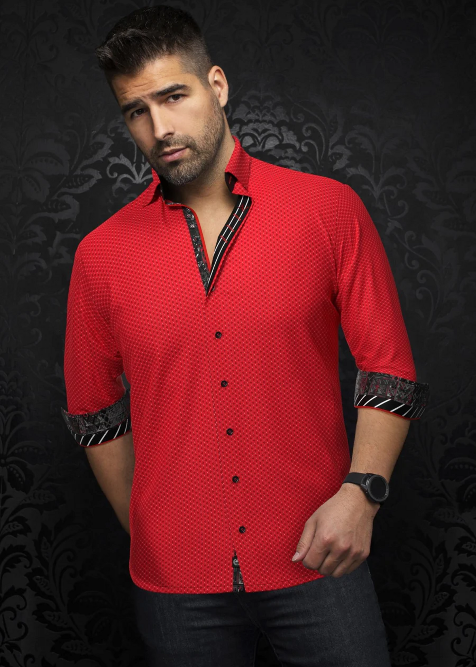 Au Noir BALLERINI Long Sleeve Sport Short| Red