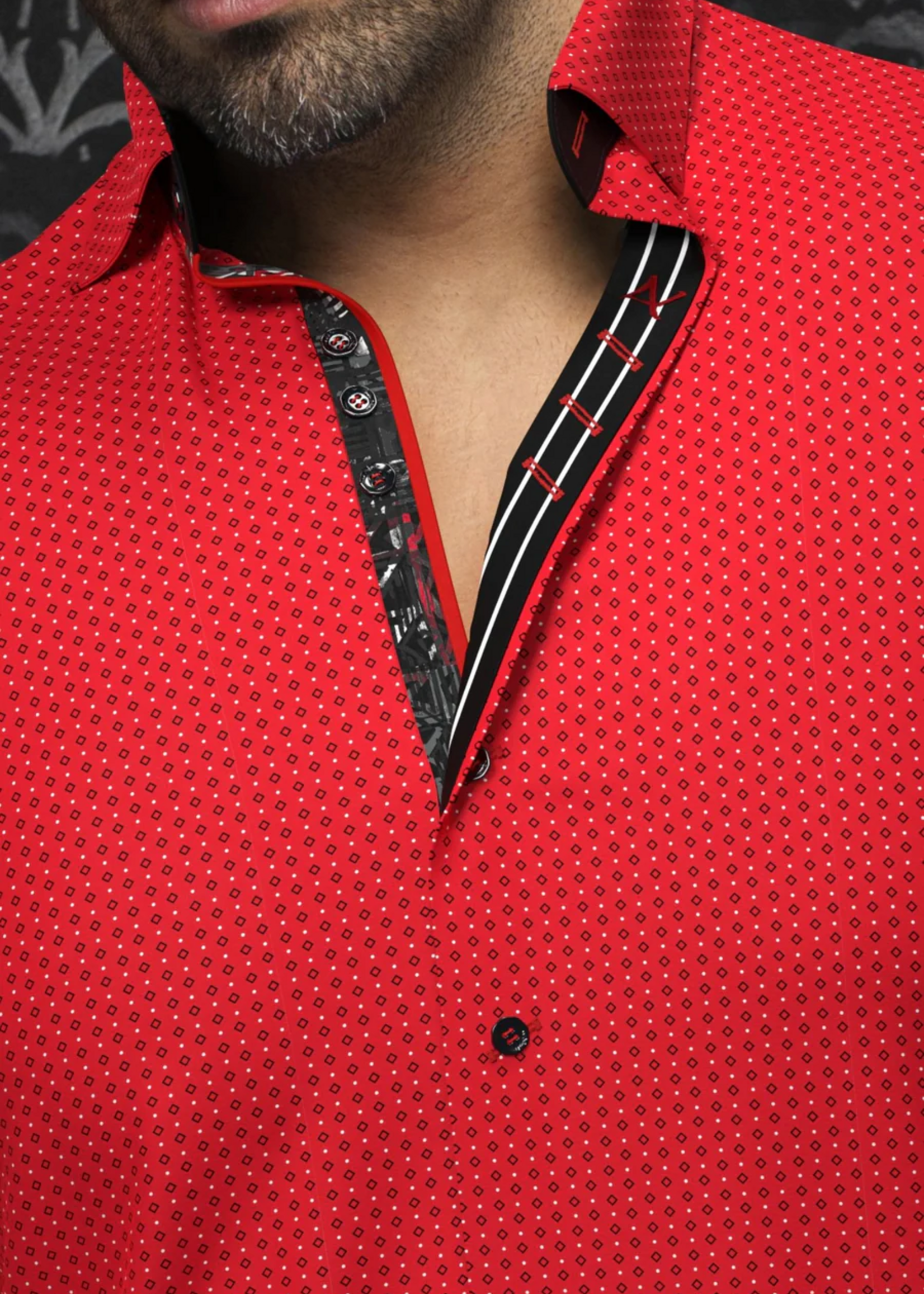 Au Noir BALLERINI Long Sleeve Sport Short| Red