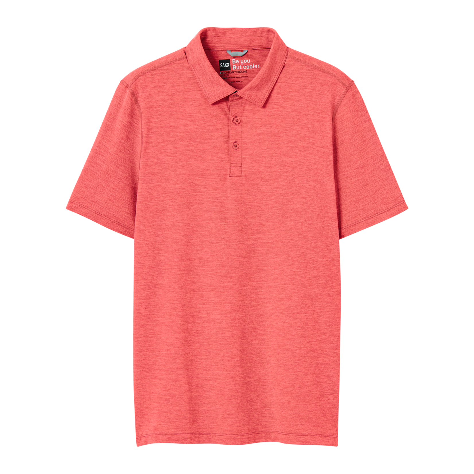 SAXX DROP TEMP POLO | Coral Red