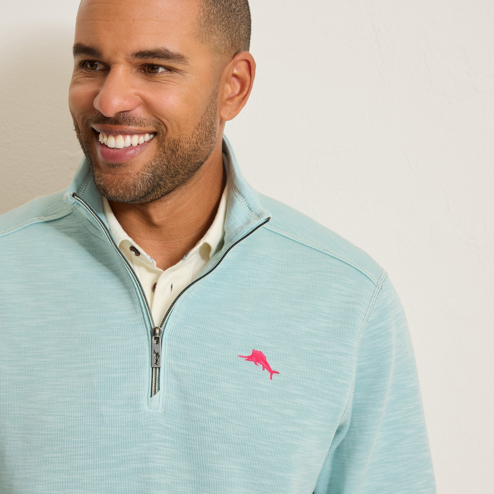 Tommy Bahama TOBAGO BAY 1/2 ZIP SWEATSHIRT | Sterling Blue