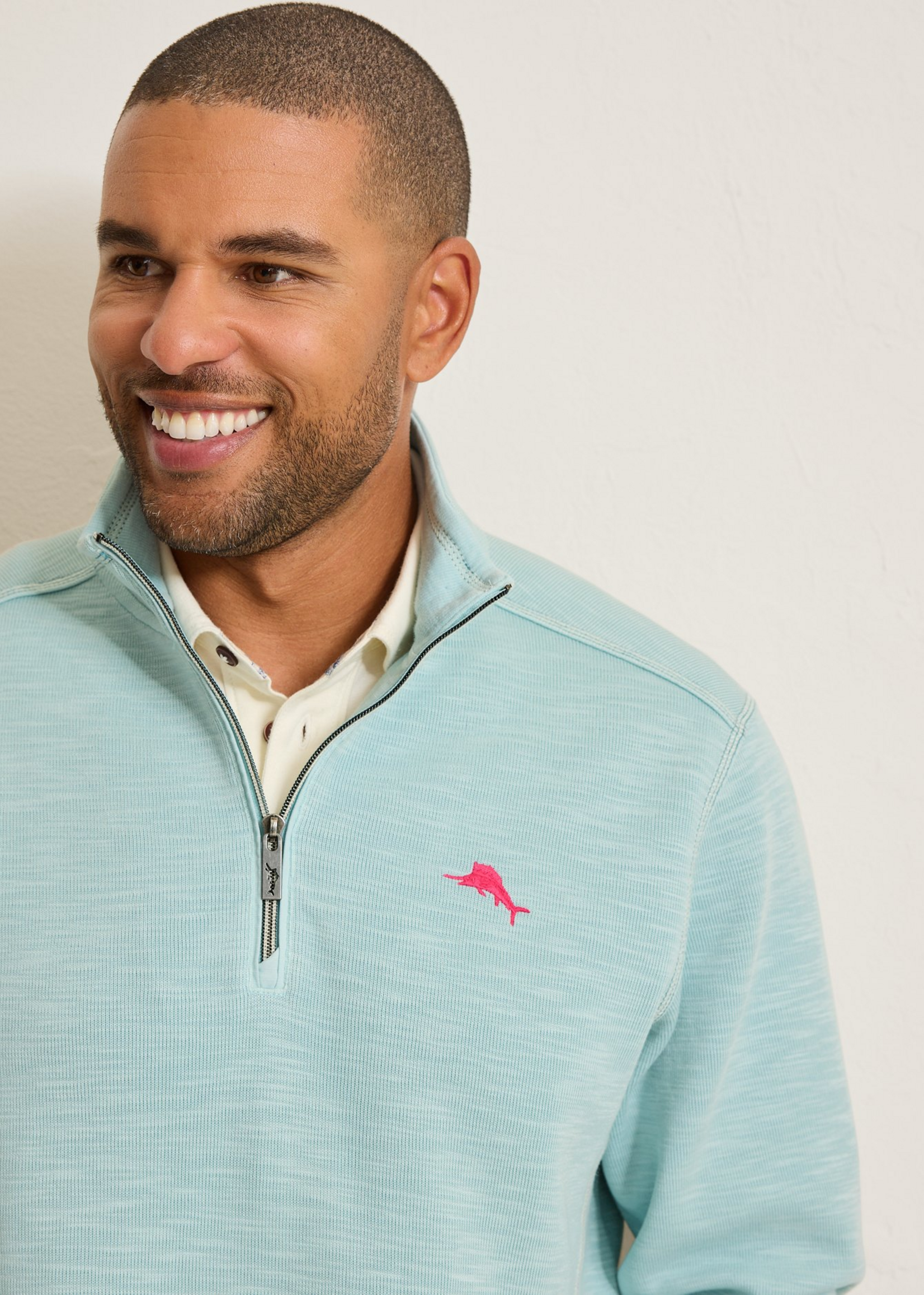 Tommy Bahama TOBAGO BAY 1/2 ZIP SWEATSHIRT | Sterling Blue