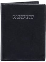 Mancini Mancini Leather - PASSPORT HOLDER | Black  8700107