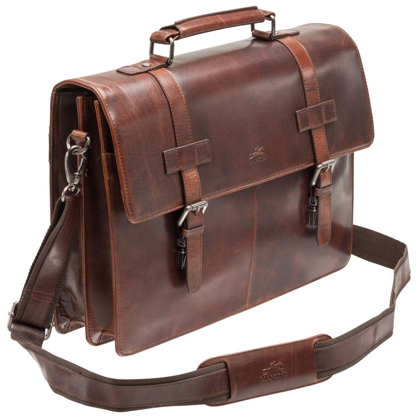 Mancini Double Compartment Briefcase for 15.6” Laptop / Tablet