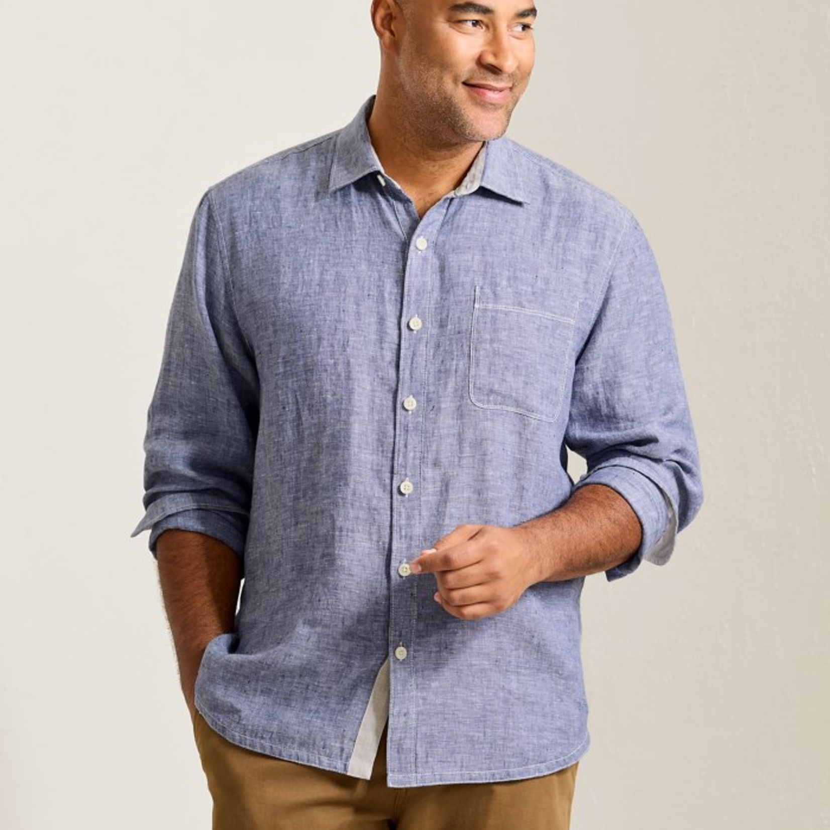 Tommy Bahama LONG SLEEVE PARADISE BREEZER | Island Navy