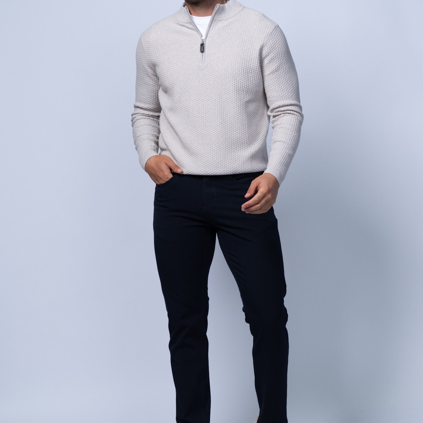 7 Downie Street DOLOMITE 1/4 ZIP | Beige