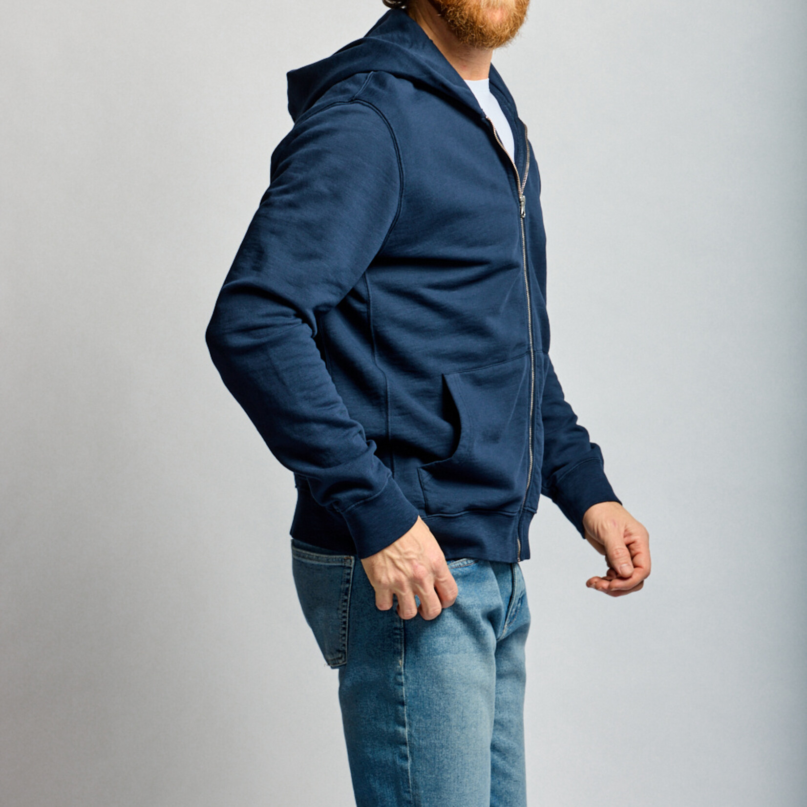 Easy Mondays SLUB COTTON QUARTER ZIP | Navy