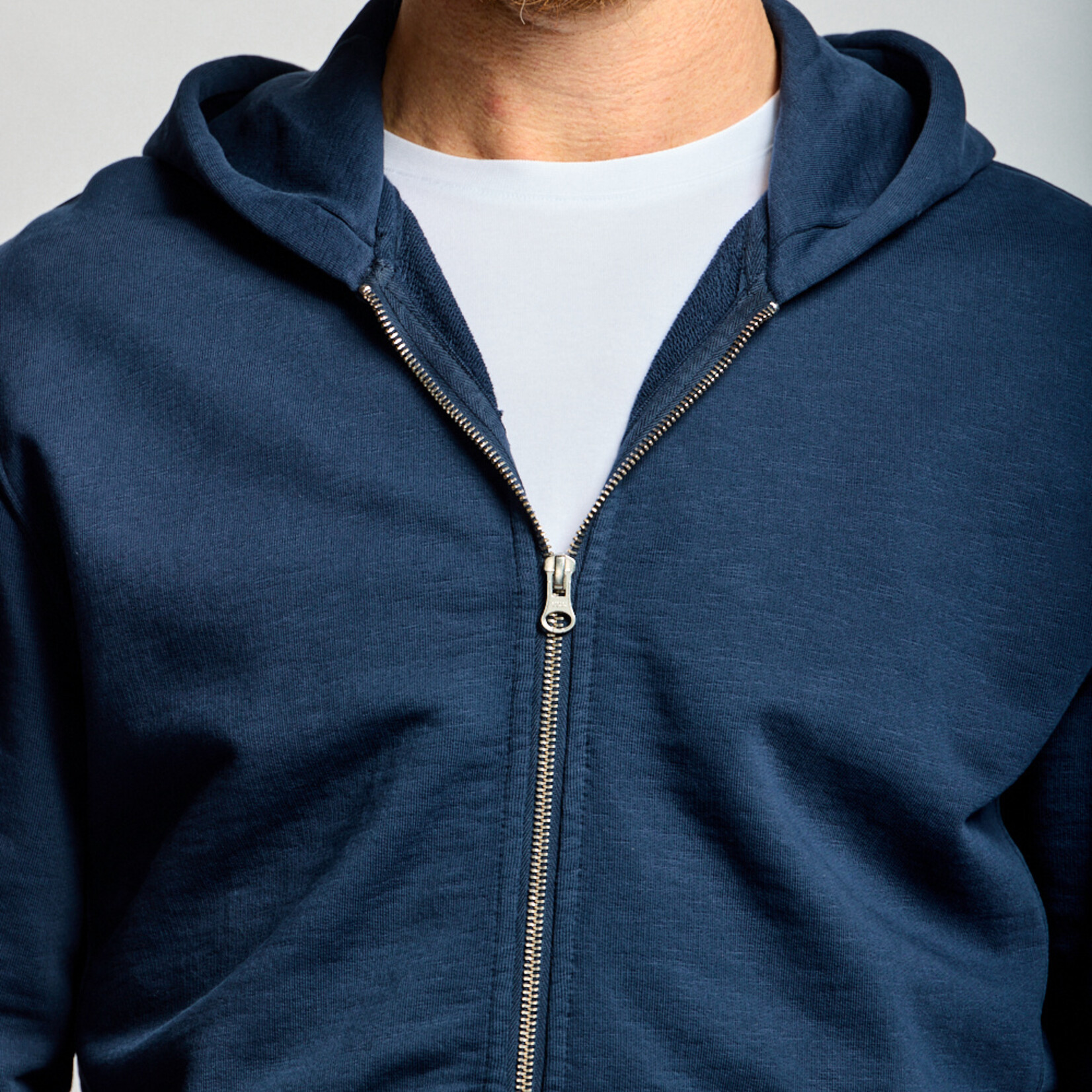 Easy Mondays SLUB COTTON QUARTER ZIP | Navy