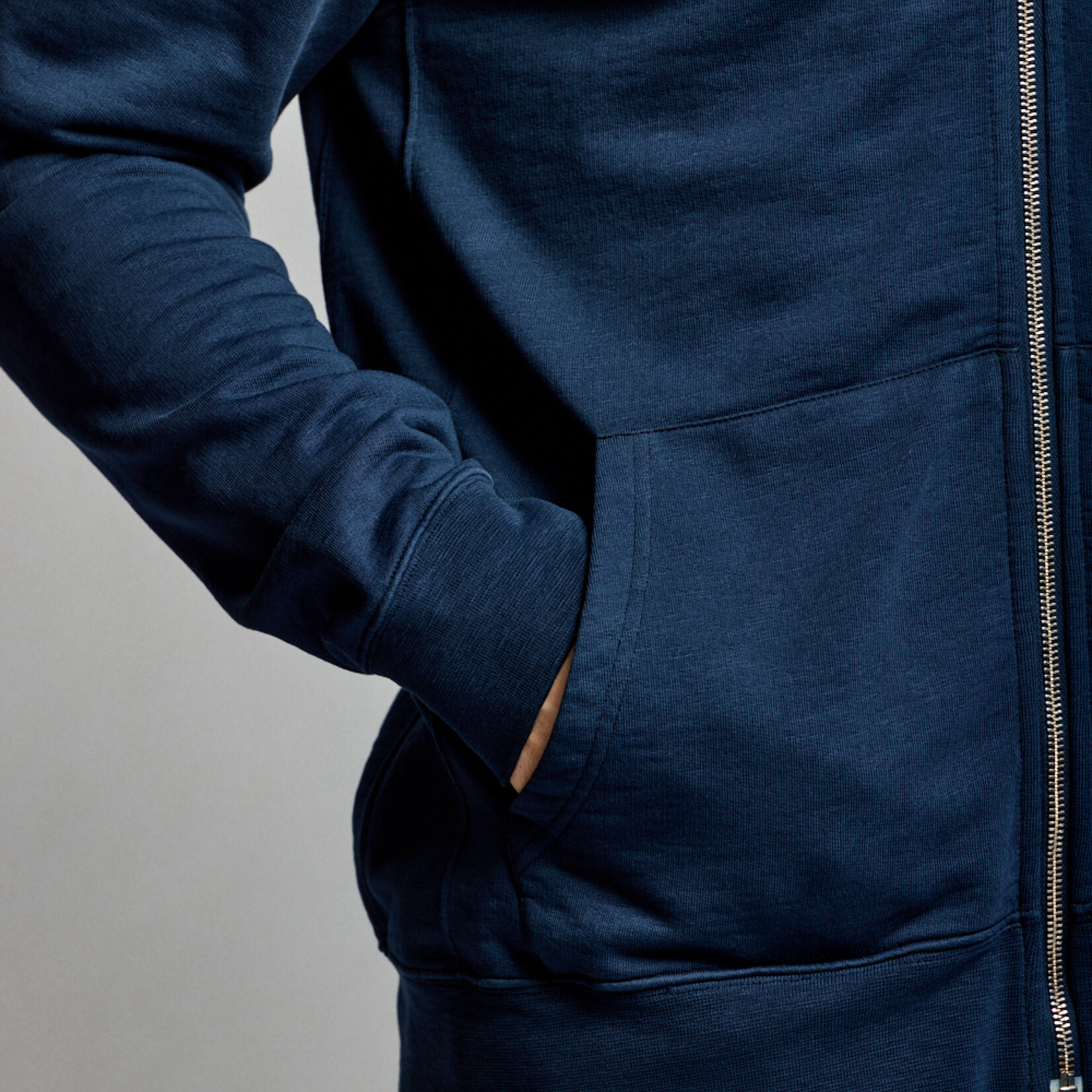 Easy Mondays SLUB COTTON QUARTER ZIP | Navy