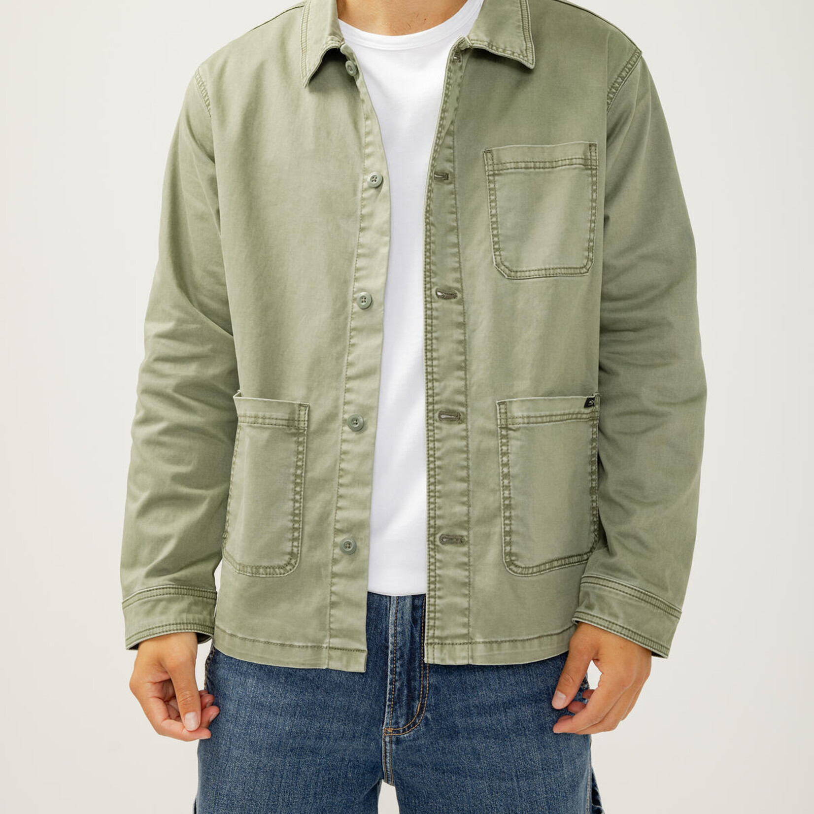 Silver Jeans TWILL CHORE JACKET | Palm Green