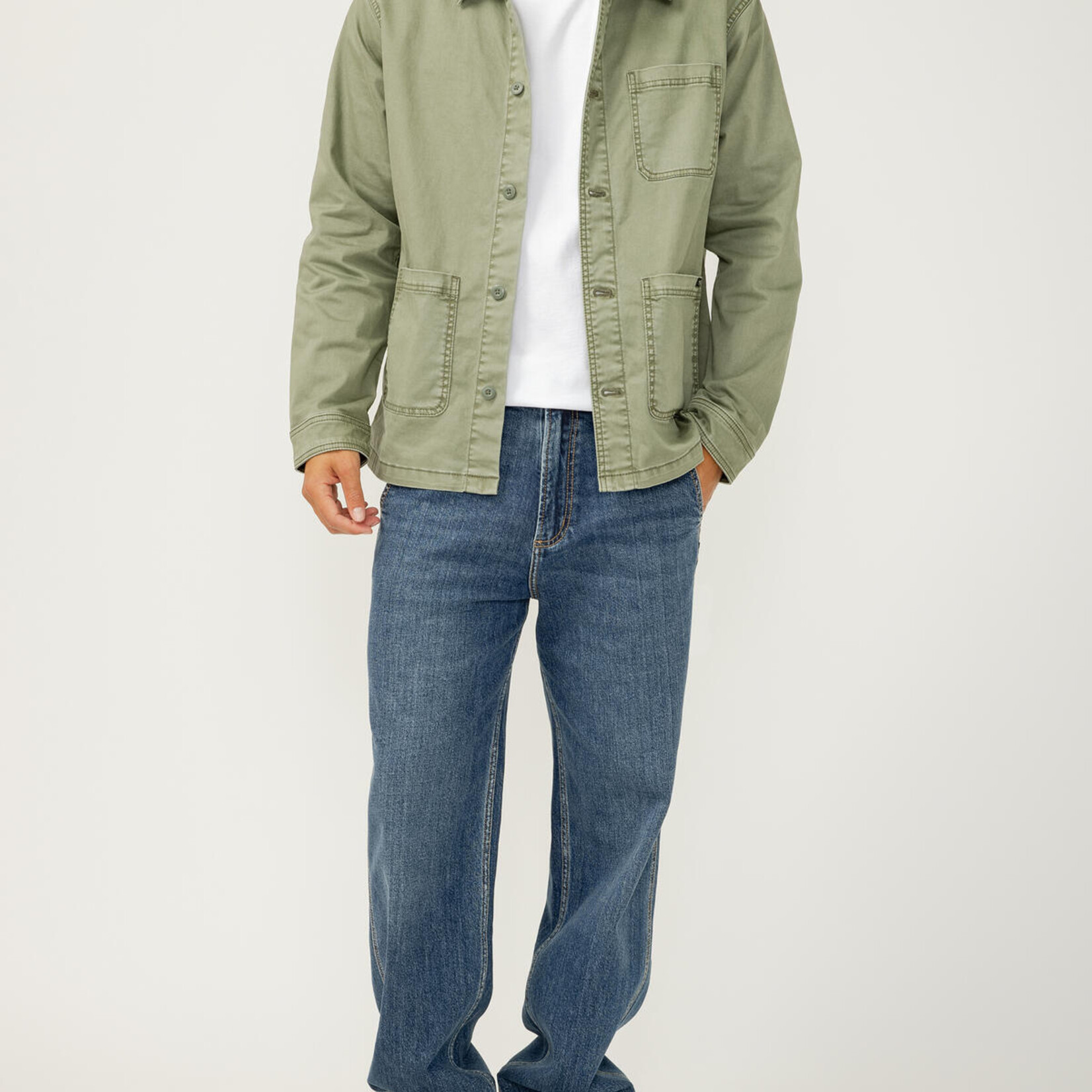 Silver Jeans TWILL CHORE JACKET | Palm Green