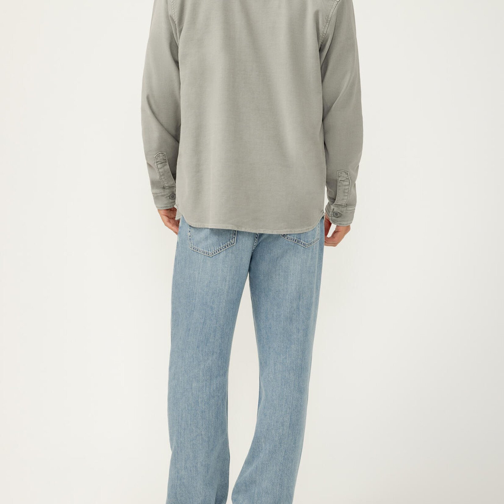 Silver Jeans KNIT FIELD SHIRT | Pebble Grey