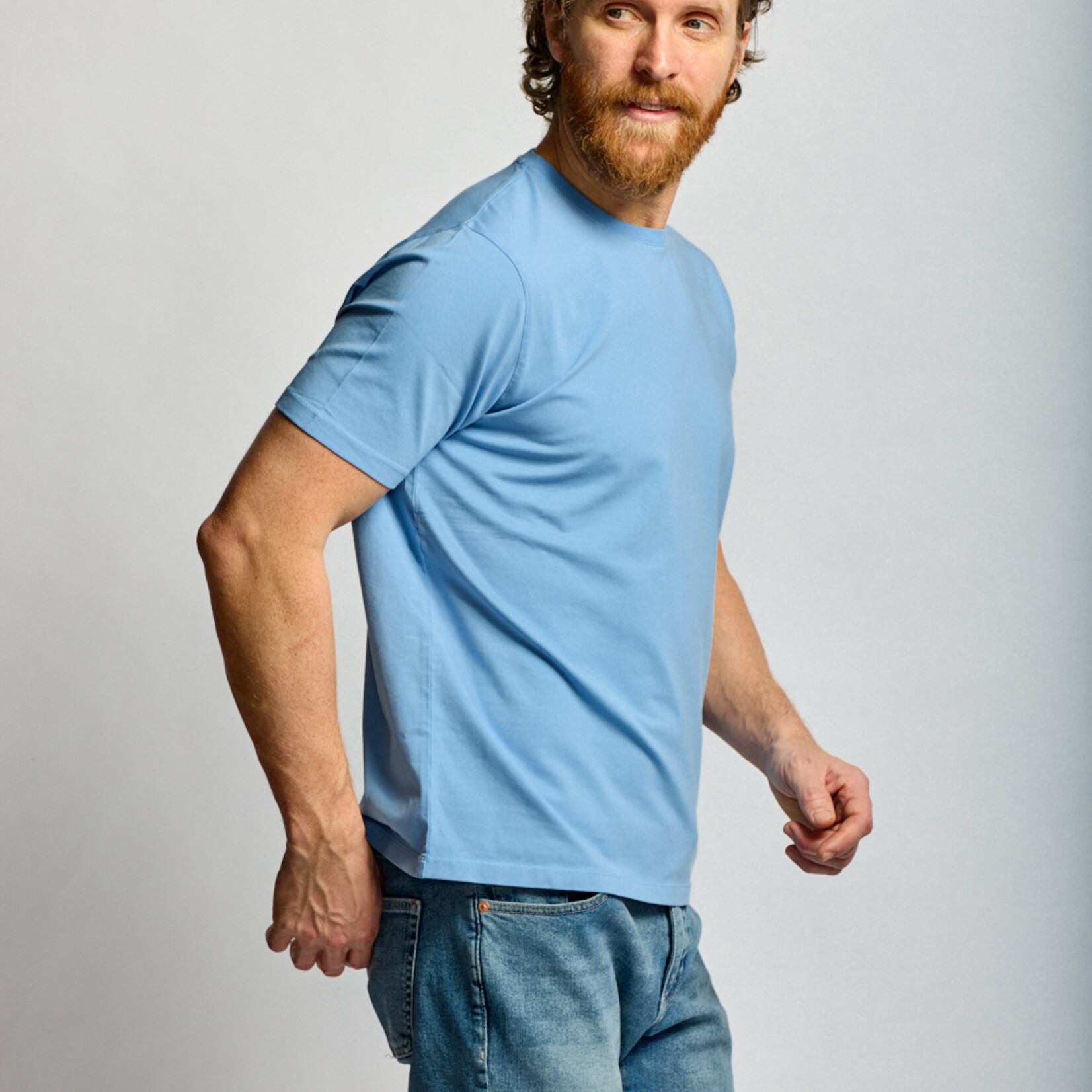 Easy Mondays CREW NECK T-SHIRT | Azure