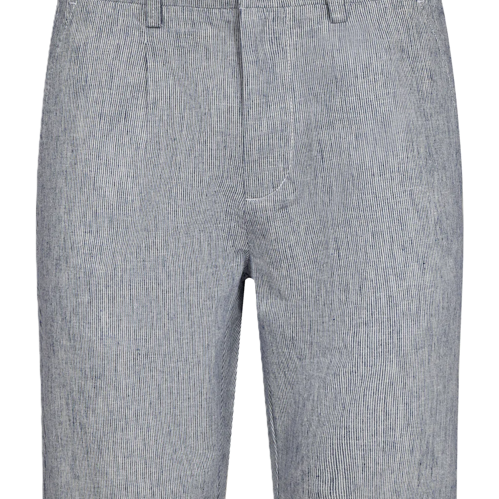 Bruun & Stengade DARION LINEN BLEND SHORT | Navy/White