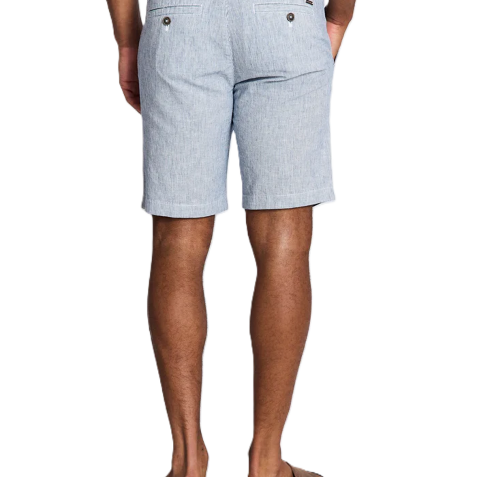 Bruun & Stengade DARION LINEN BLEND SHORT | Navy/White