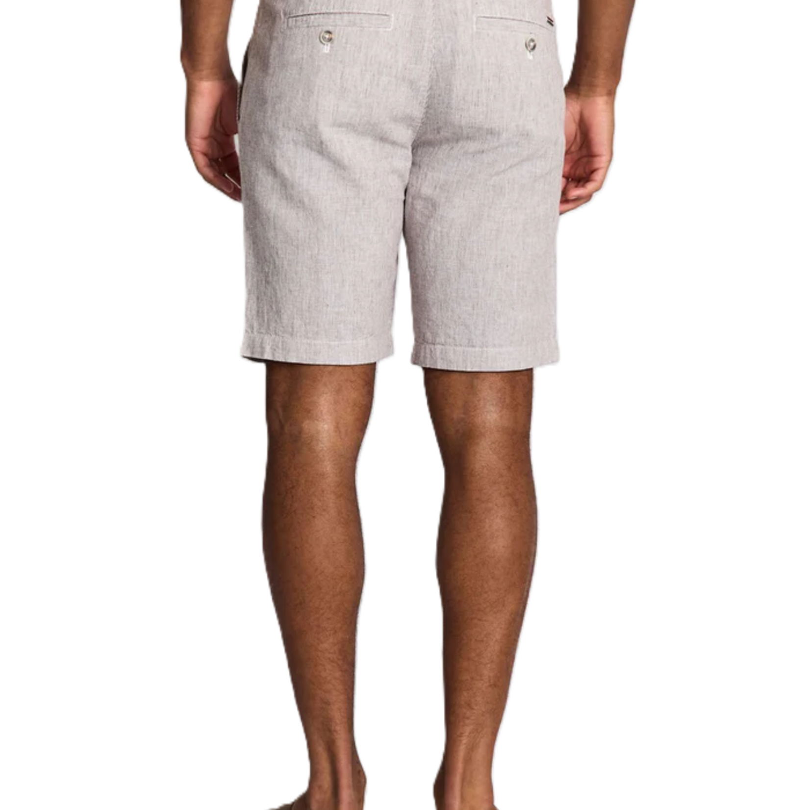 Bruun & Stengade DARION LINEN BLEND SHORT| Brown/White