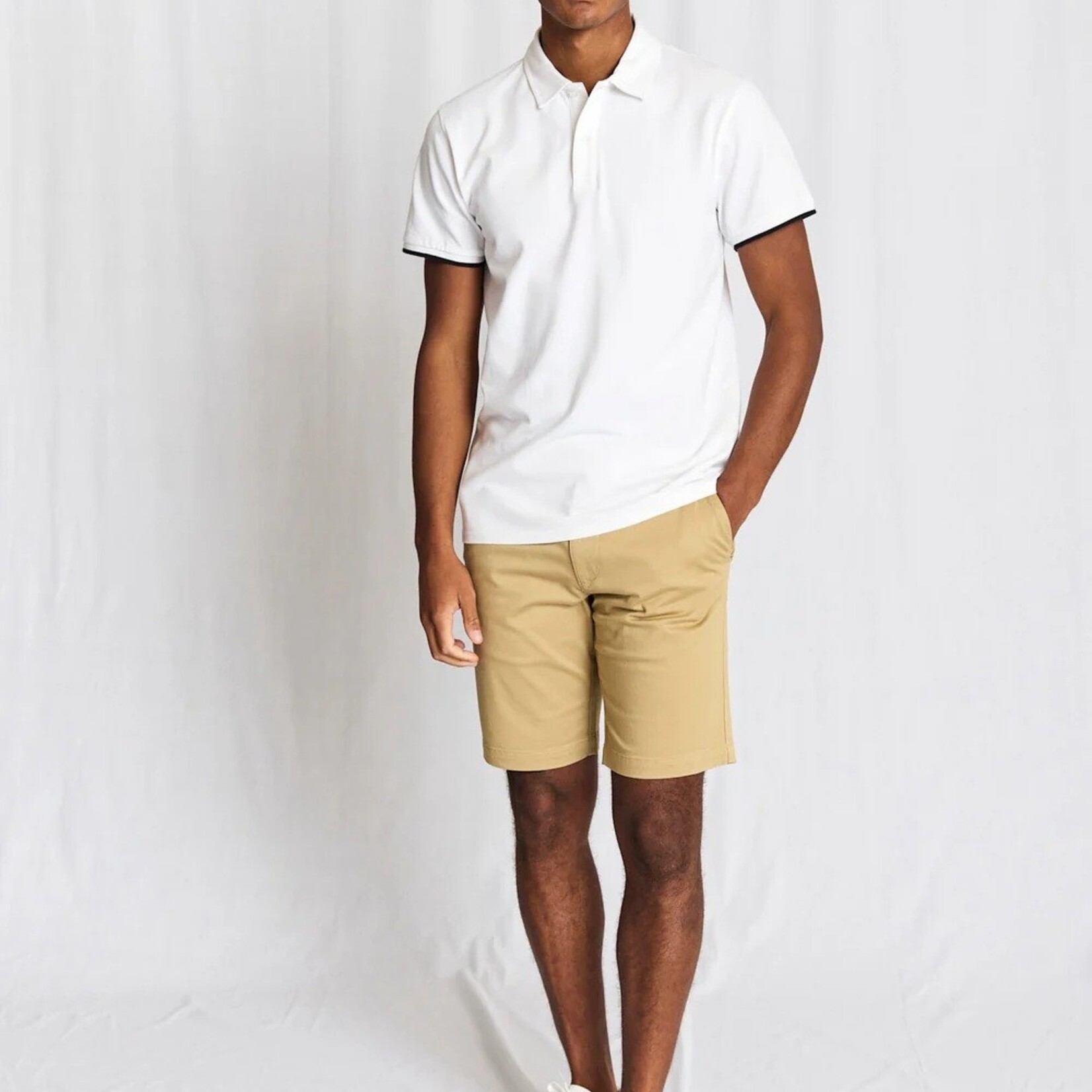 Bruun & Stengade DELOS REGULAR FIT POLO | White