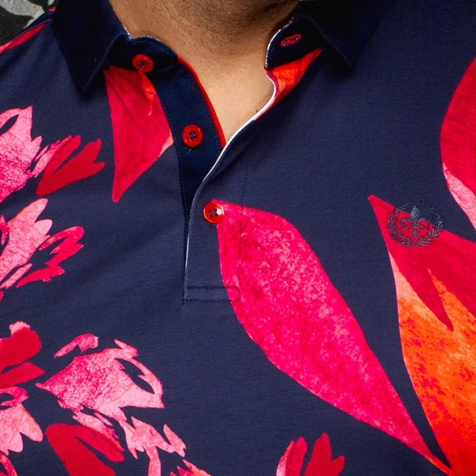 Au Noir GLEN 360 STRETCH POLO | Red