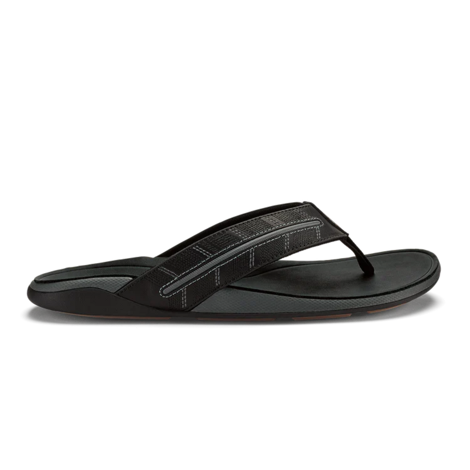 OluKai TUAHINE PALM SANDAL | Lava Rock/Dark Shadow