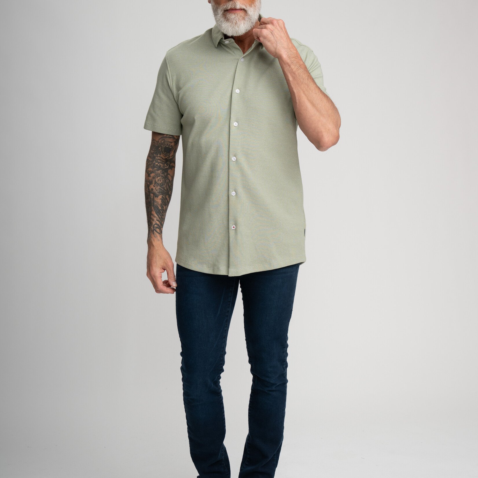 Stone Rose ORIGIN KNIT SHORT SLEEVE SHIRT