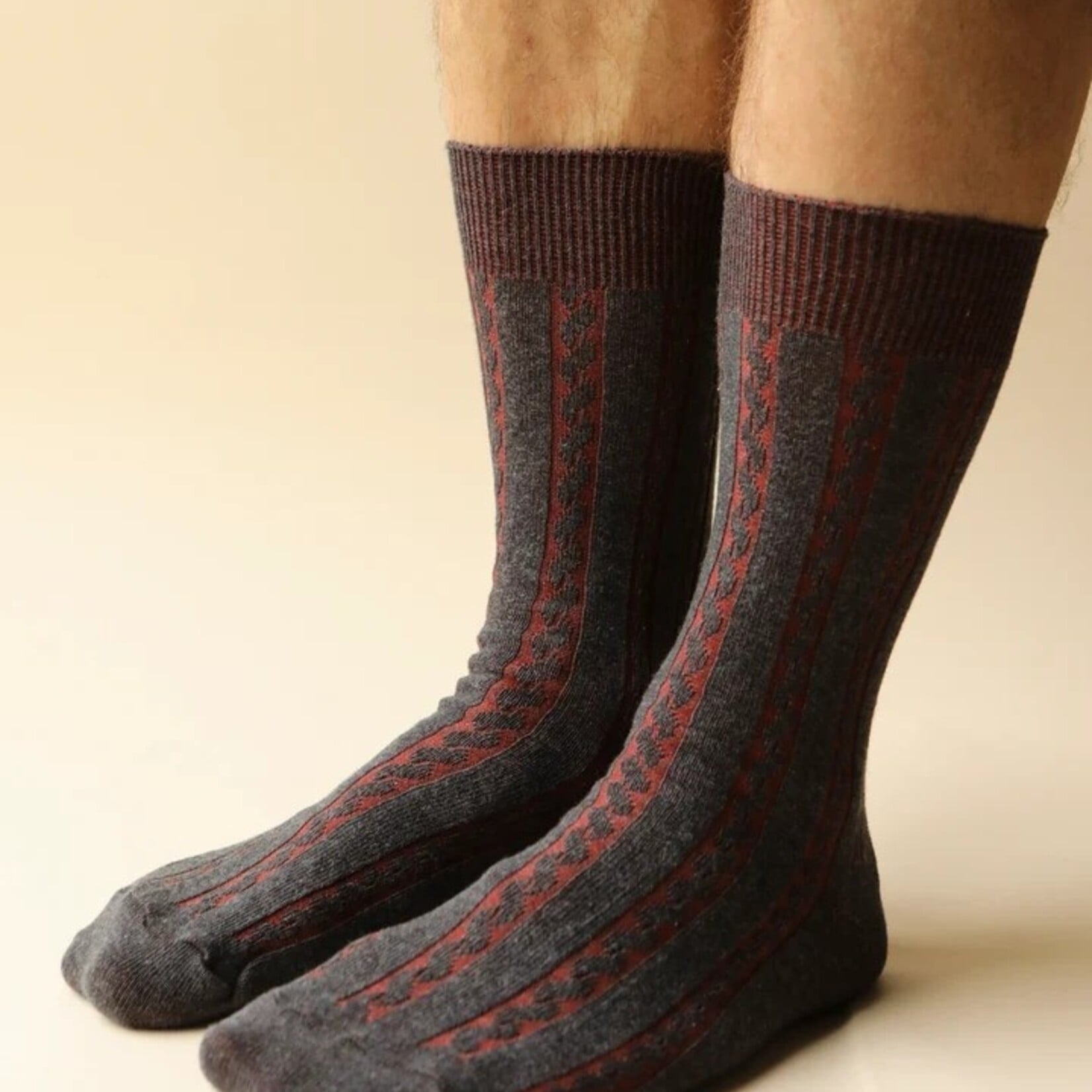 OKAYOK OKAYOK  Cable Cotton Dress Sock