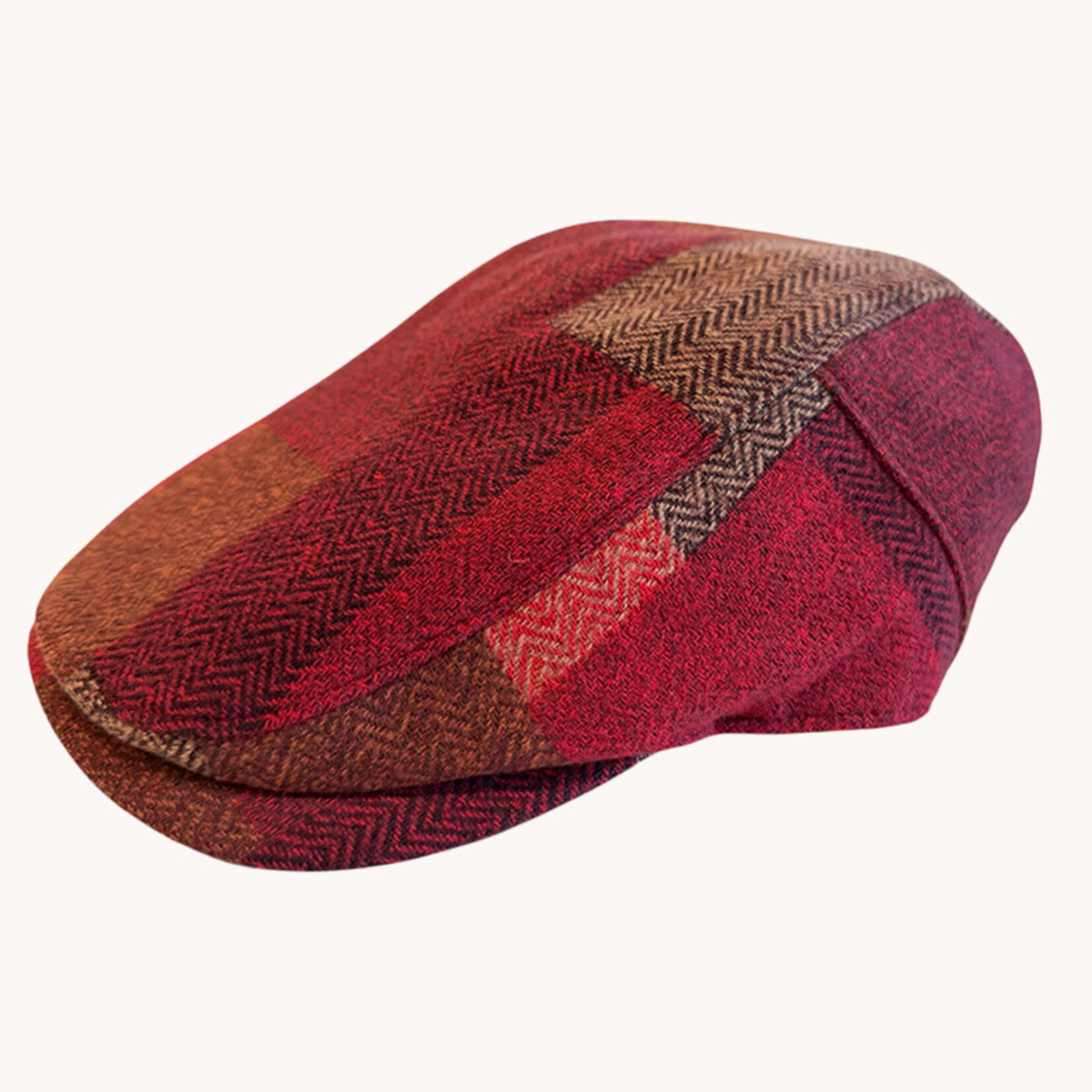 Magill Hat Manufacturing Inc BOLD CHECK FLATCAP | Burgundy