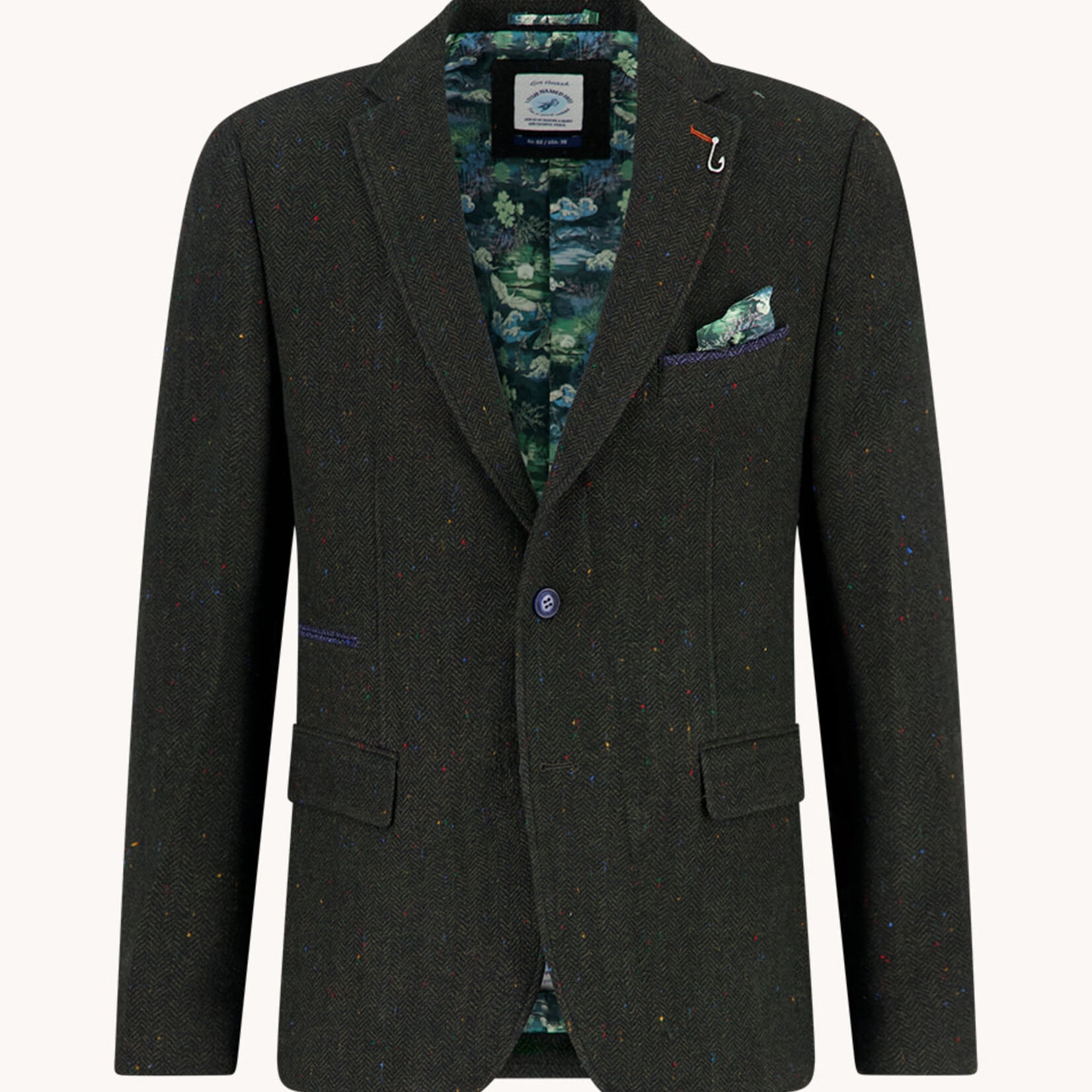 A Fish Named Fred HERRINGBONE BLAZER | Dark Green