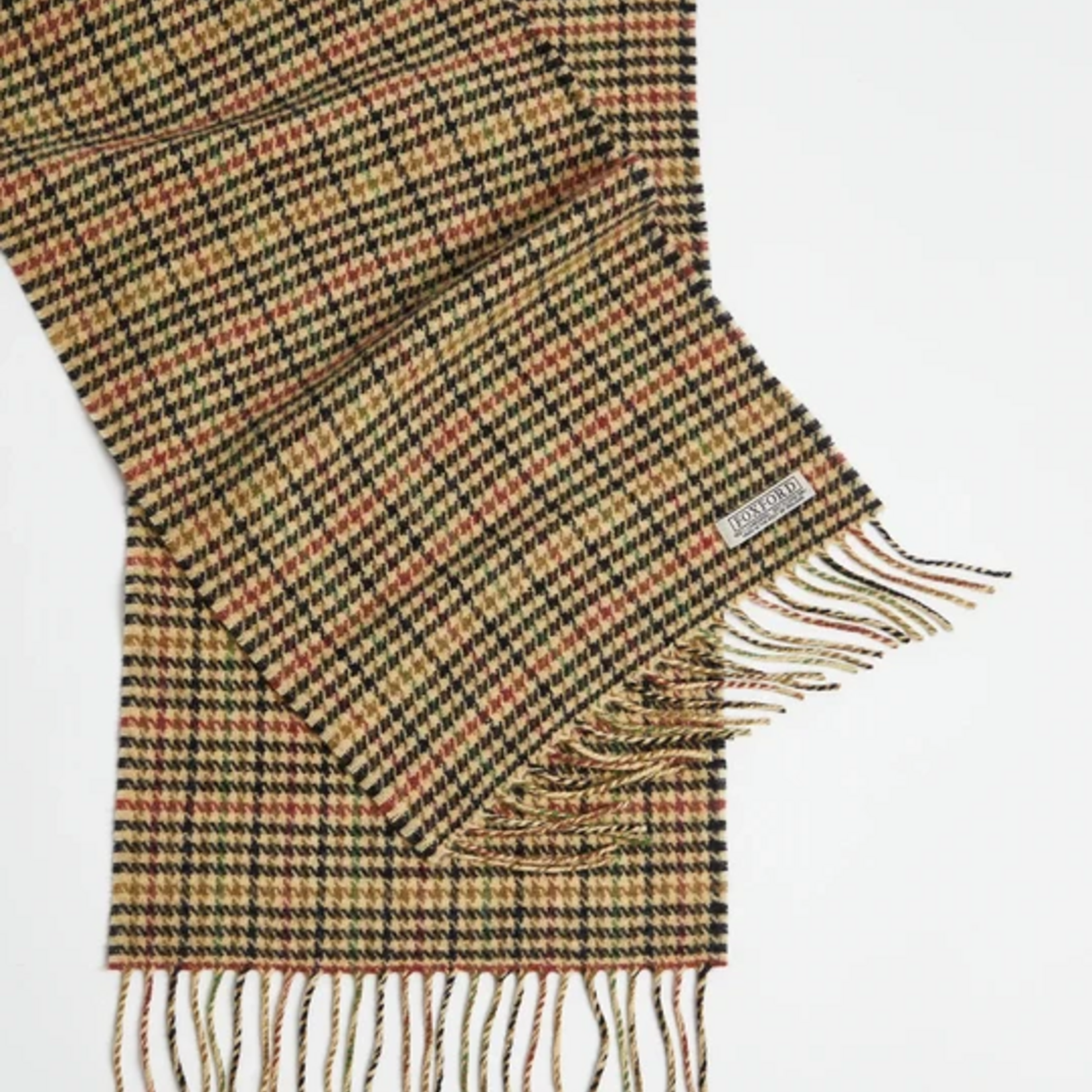 Highland Tartan Tweeds FOXFORD MODERN HOUNDSTOOTH SCARF