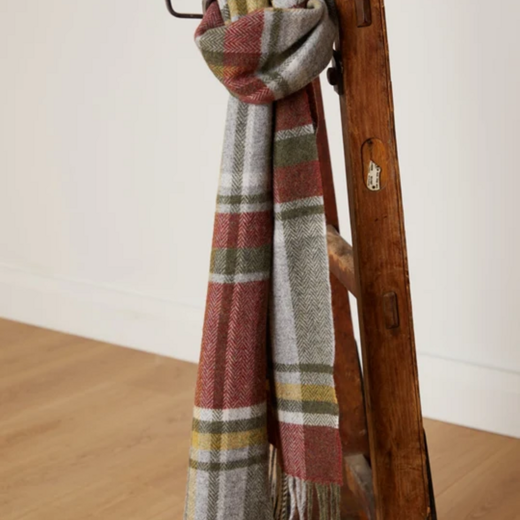 Highland Tartan Tweeds FOXFORD RUST TARTAN SCARF