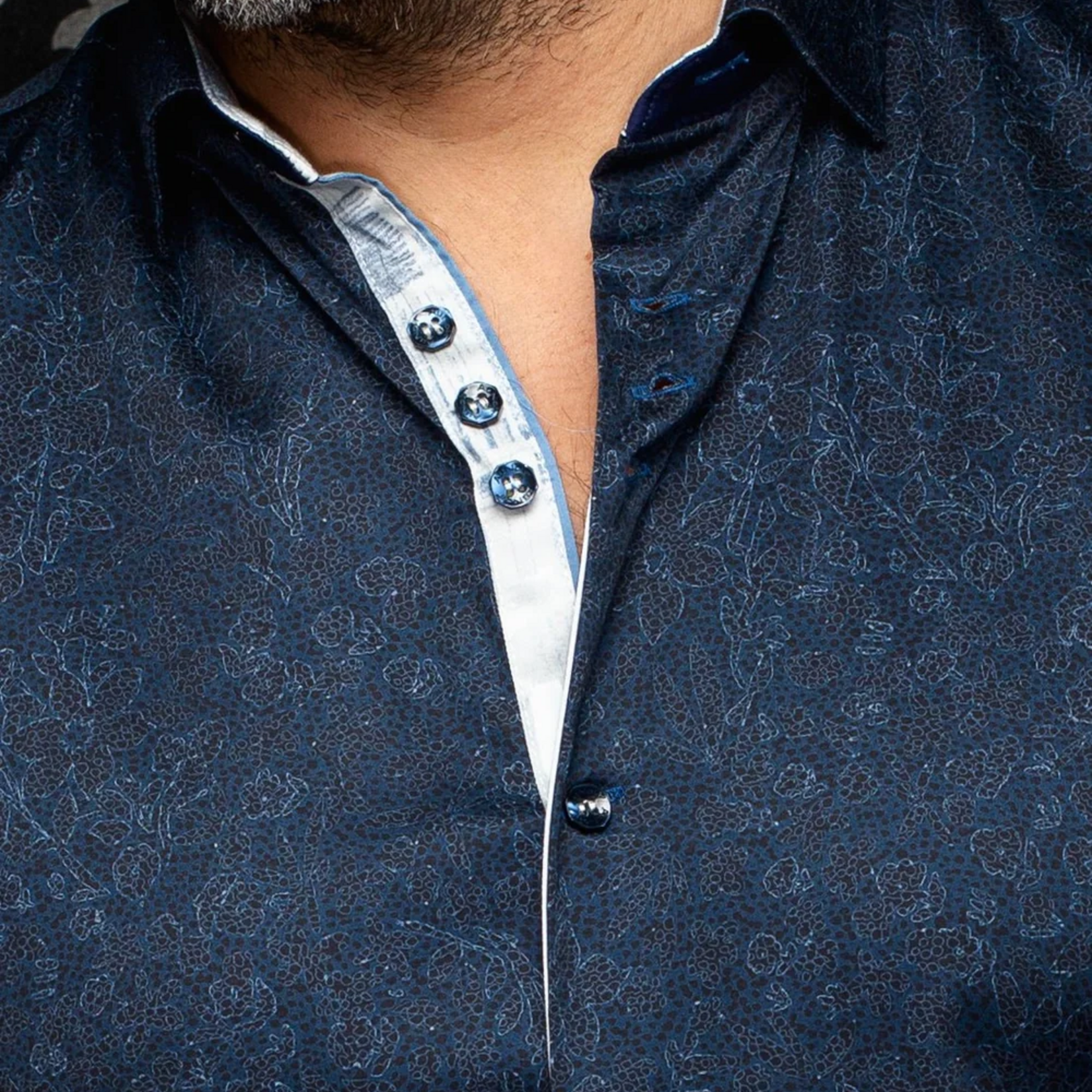 Au Noir JARRICK Long Sleeve Shirt | Navy