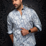 Au Noir Au Noir - RAVEL L/S Sport Shirt | Lt Blue
