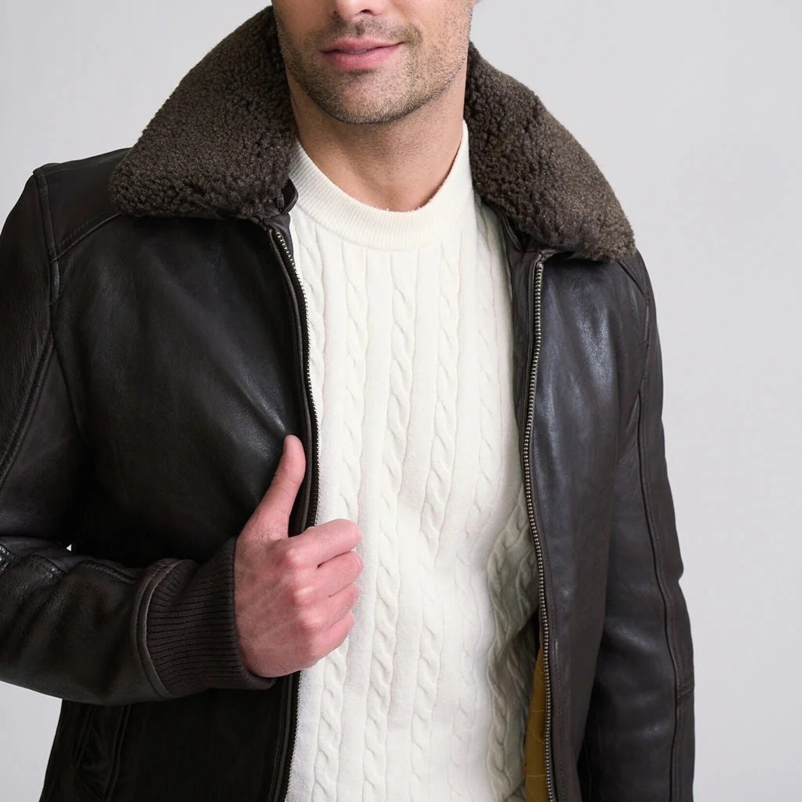 MAURITIUS GROVIG LEATHER JACKET | Dark Chocolate