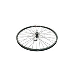 WHEEL  REAR  26"  8/9/10sp  DISC  BLACK D/W rim, BLACK S/S spokes QLD