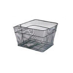 BASKET - Rear Mesh, Fixed Fittings, L 41cm x W 34cm x H 25cm, BLACK