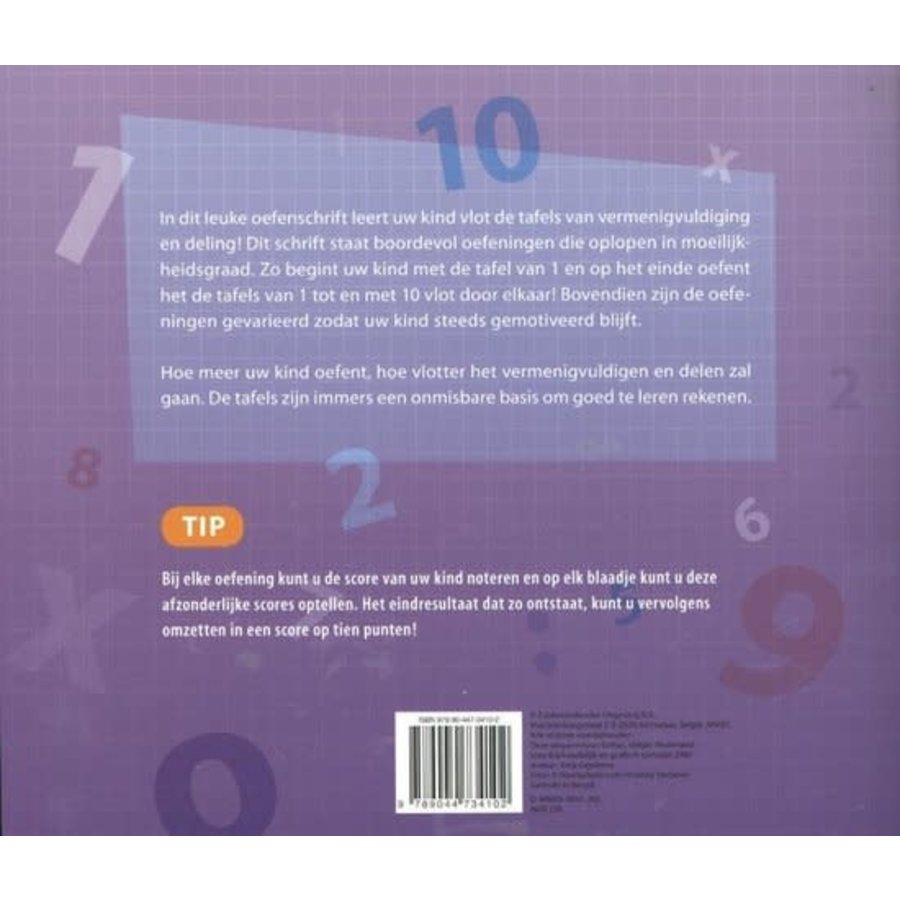 Mijn oefenschrift De tafels 7-8 jaar groep 4