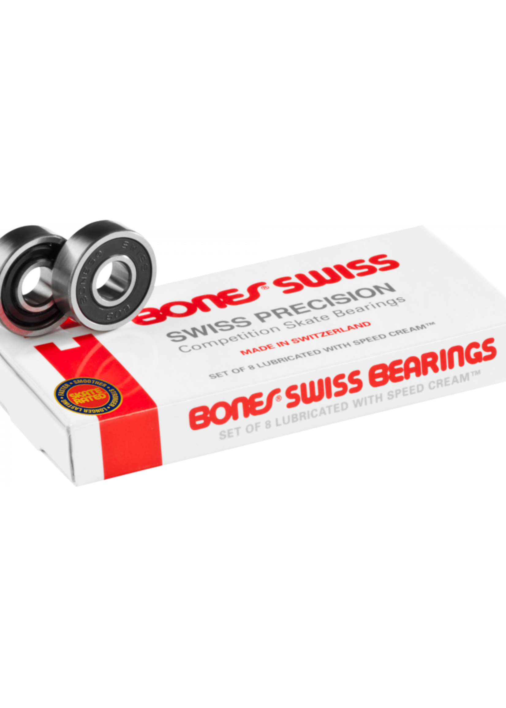 BONES BONES® SWISS SKATEBOARD BEARINGS 8 PACK