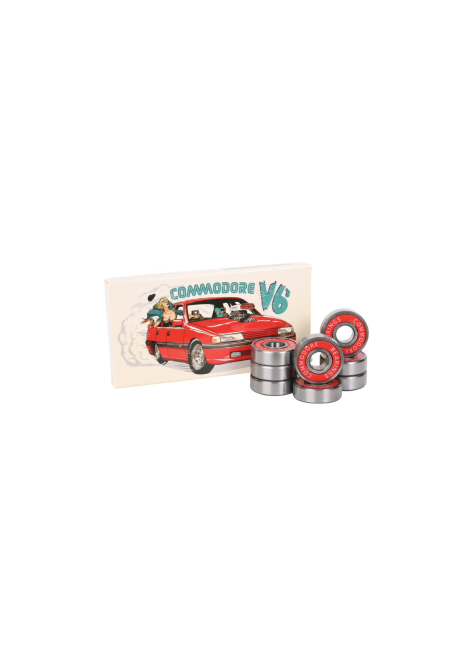 Commodore Bearings COMMODORE- V6 Bearings ABEC 6's - 8 Pack