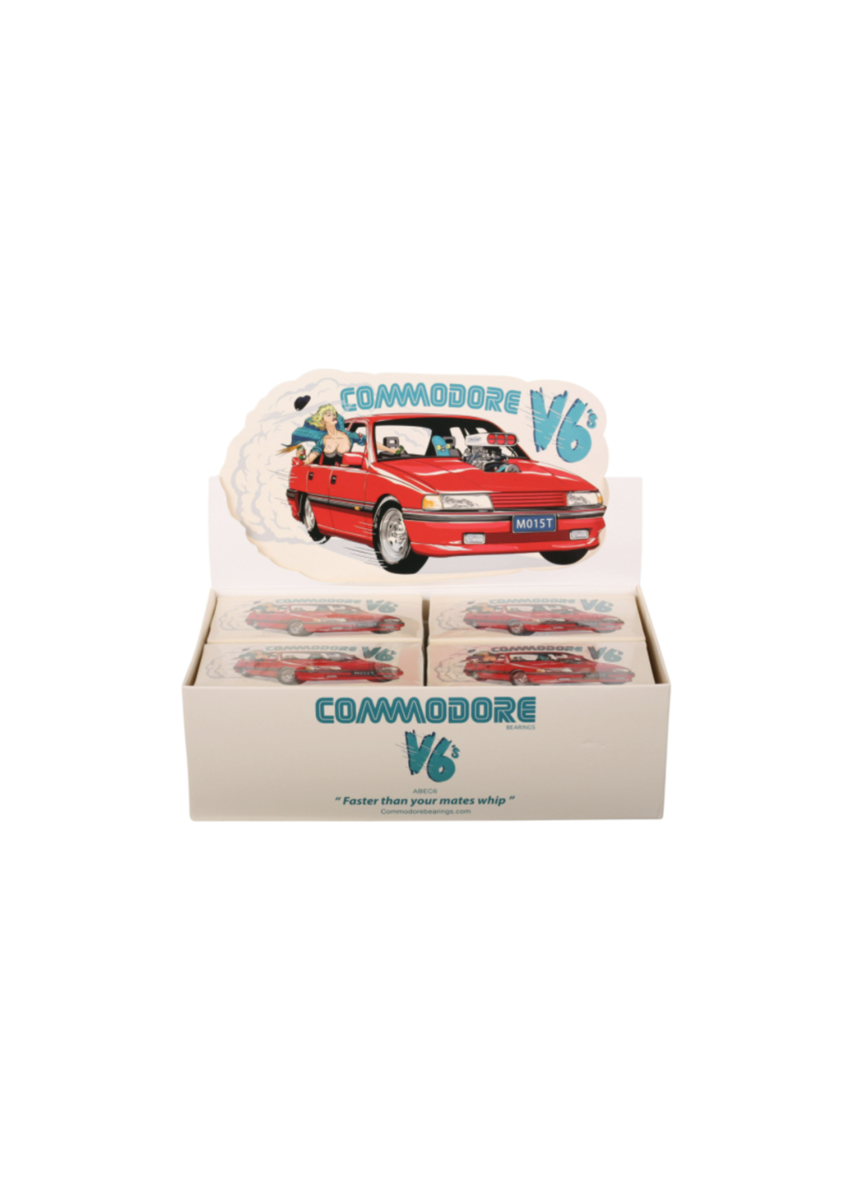 Commodore Bearings COMMODORE- V6 Bearings ABEC 6's - 8 Pack