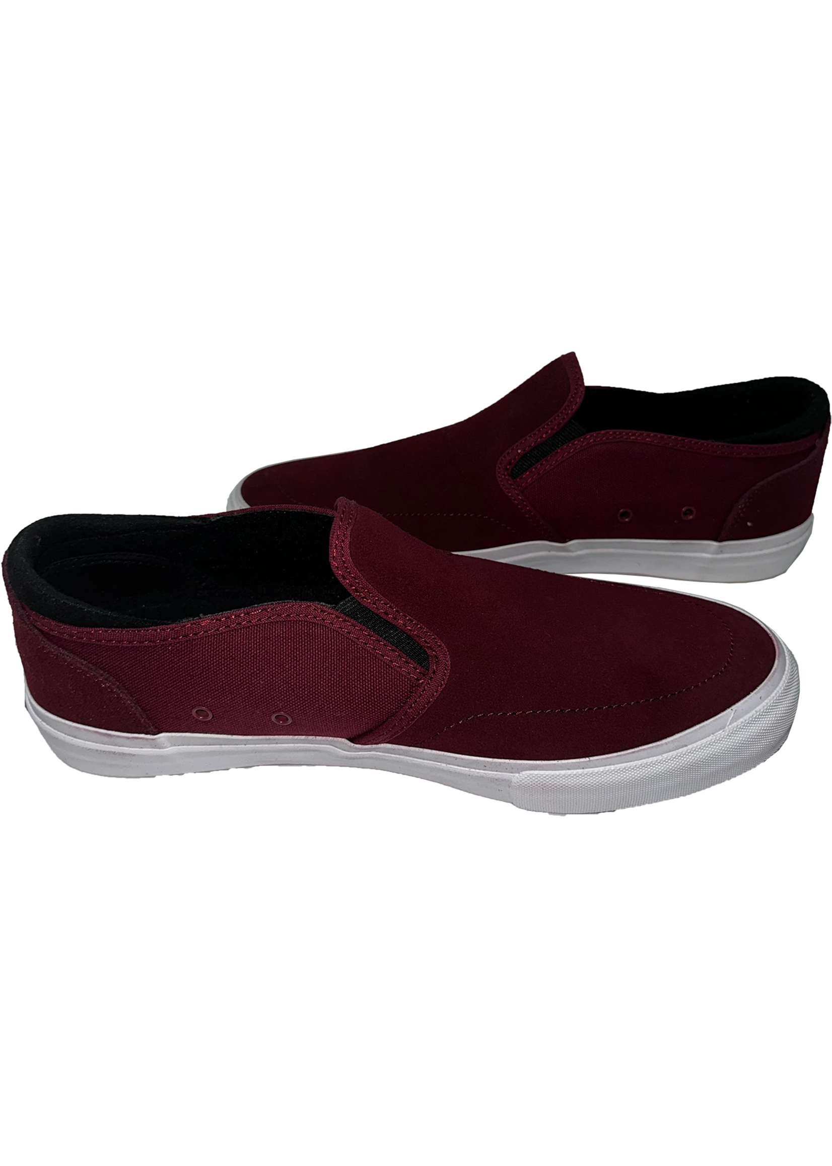 STATE FOOTWARE STATE FOOTWEAR - Keys - Slip-on Black Cherry/White Suede Size 8 USM's