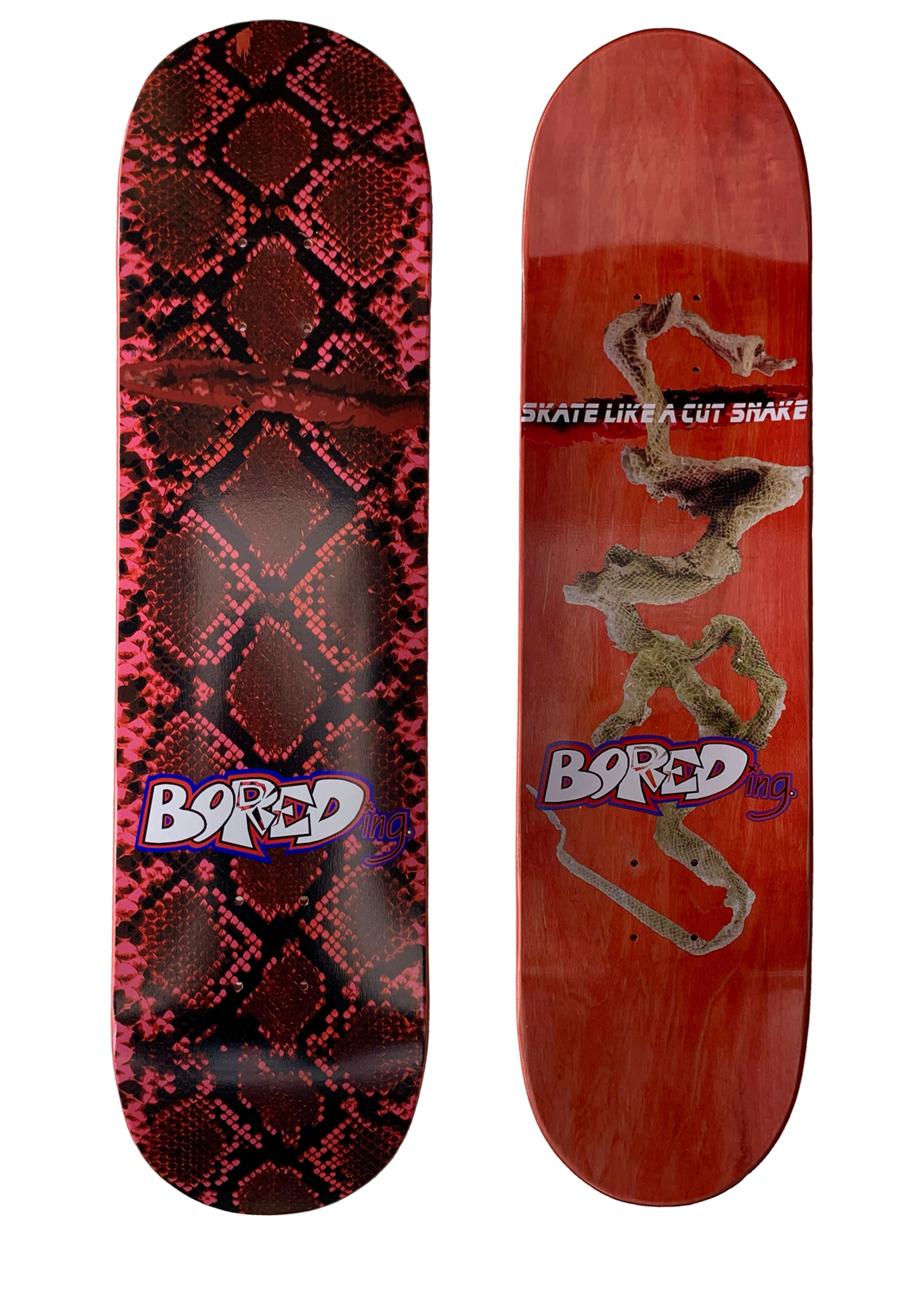 BOREDing. BOREDing. - Cut Snake Red Deck - 8.0"