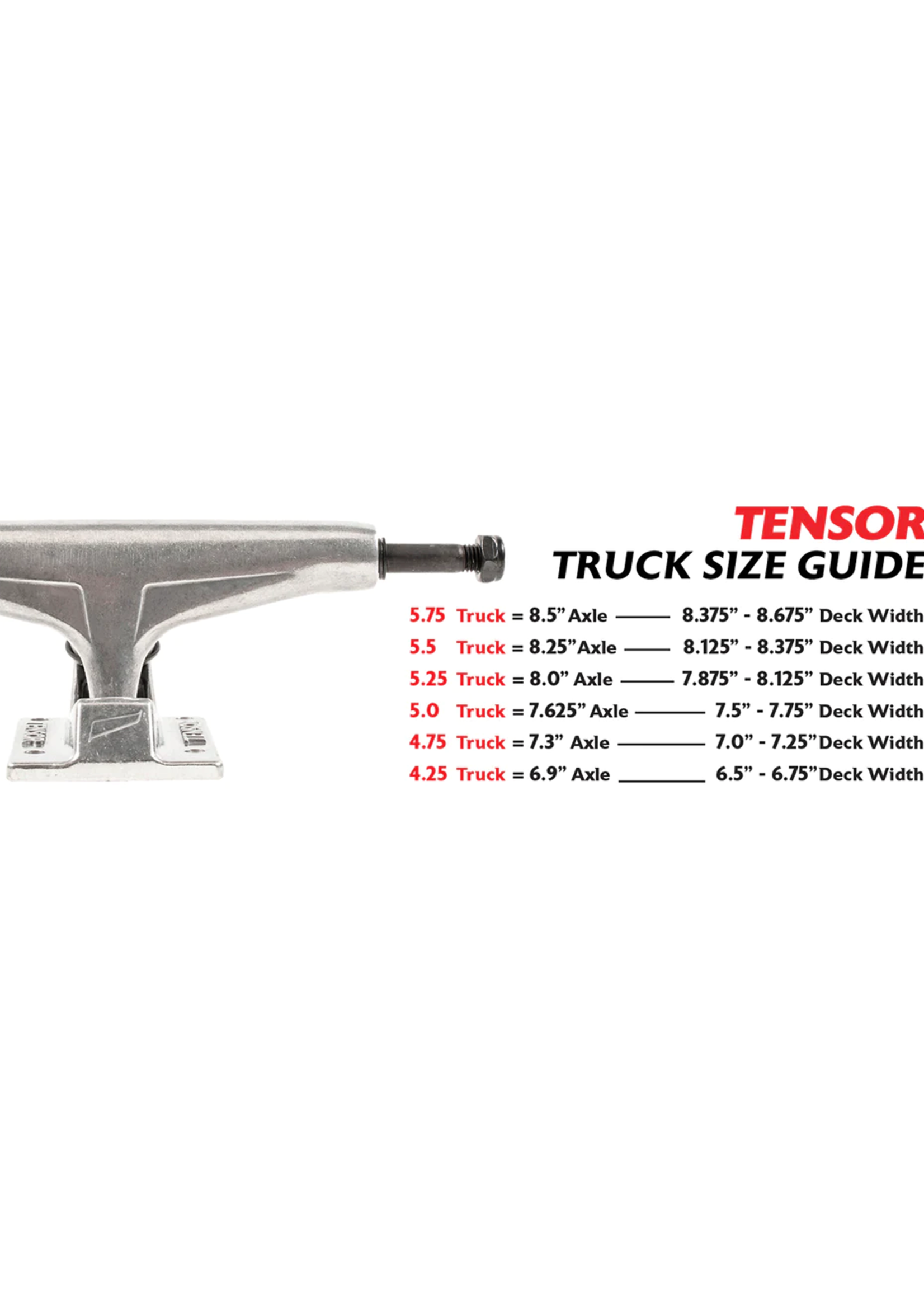Tensor Trucks TENSOR - Alloys Pair - Green/Raw - 5.5 - Axle 8.25"