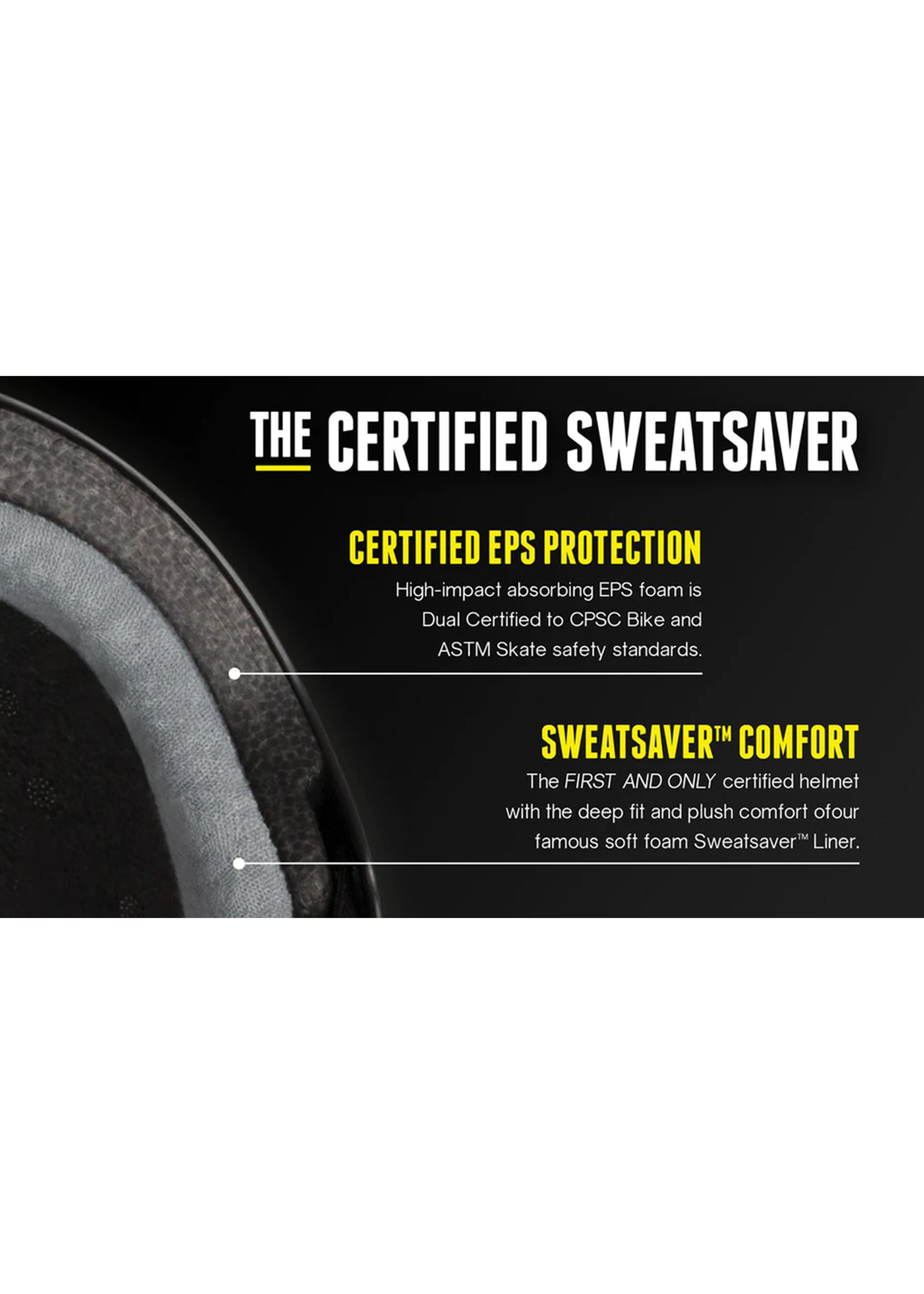 Triple 8 TRIPLE 8 - Certified Helmet SweatSaver Matte Black Rubber