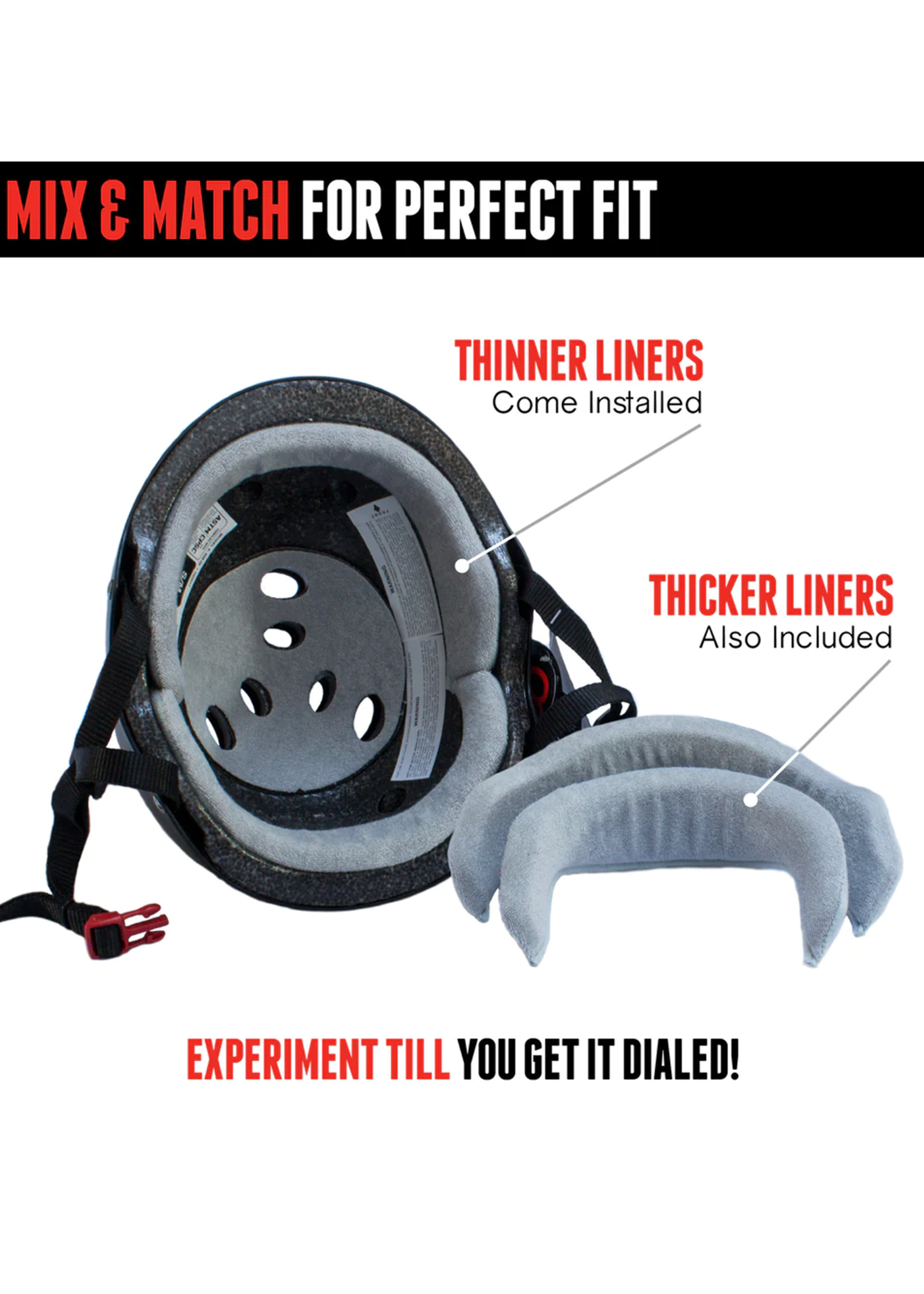 Triple 8 TRIPLE 8 - The Certified Helmet Sweat Saver Street Plant Black Rubber -